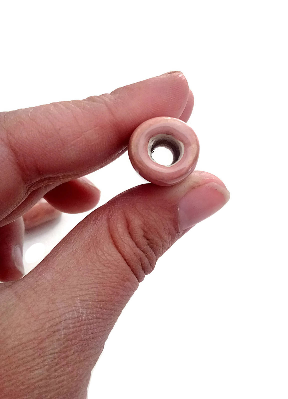 4Pc Handmade Ceramic Beads, Large Hole Macrame Beads, Clay Beads, Unique Decorative Beads Elongated, Jewelry Making Tube Beads Long - Ceramica Ana Rafael