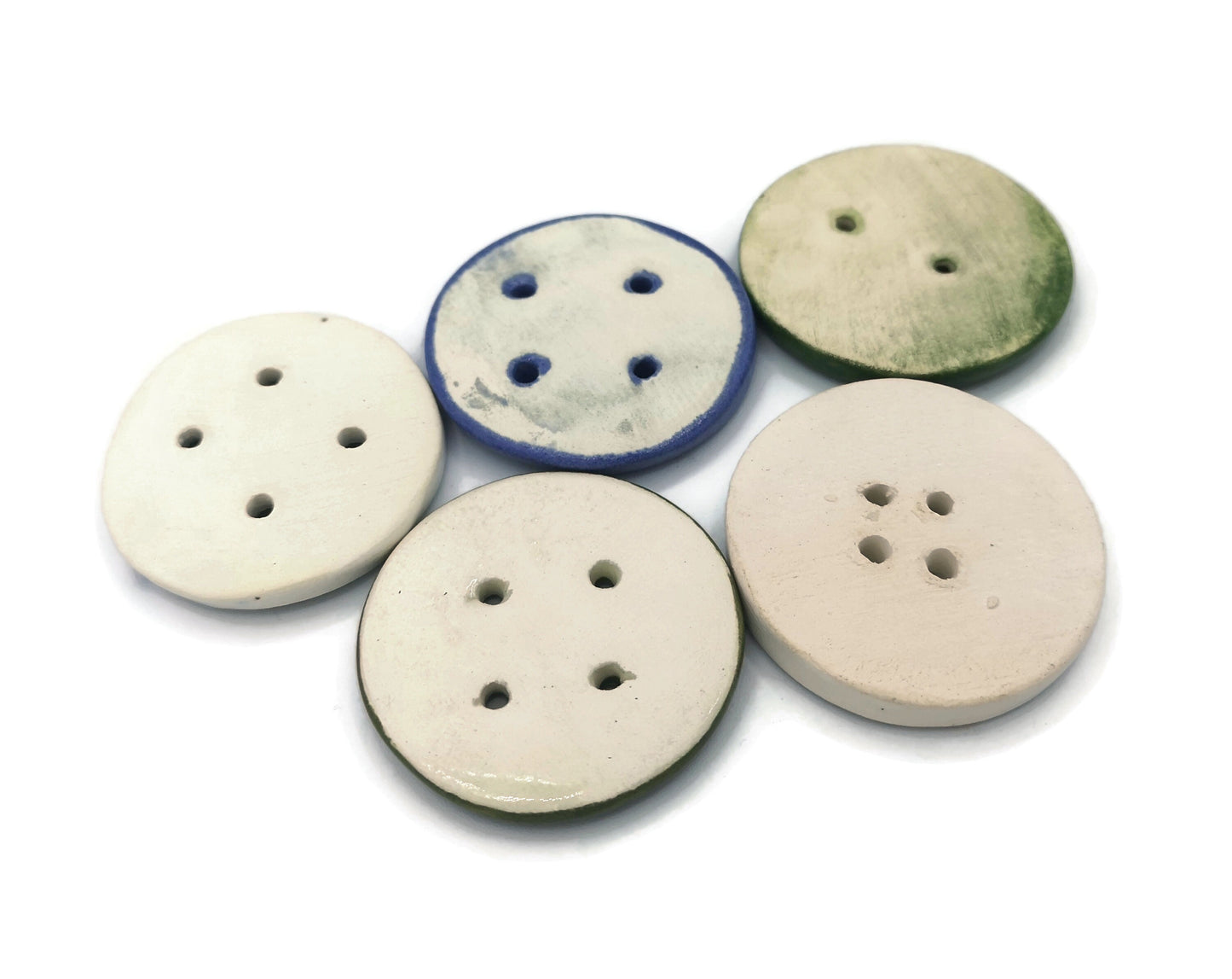 Extra Large Buttons, 5 Pcs Clay Buttons Strange And Unusual, Sewing Supplies And Notions, Best Sellers Handmade Ceramic Sewing Buttons Lot - Ceramica Ana Rafael