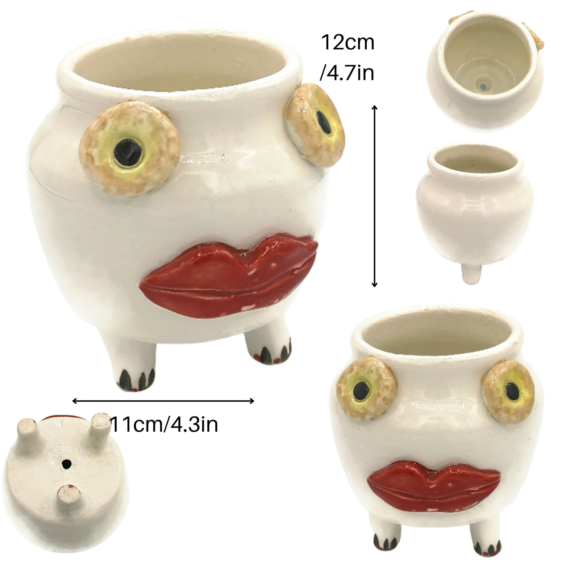 FACE PLANTER POT, Cute Planter, Modern Unique Hanging Head Planter, Indoor Ceramic Vase Planter House Warming Gifts, Funny Plant Holder - Ceramica Ana Rafael