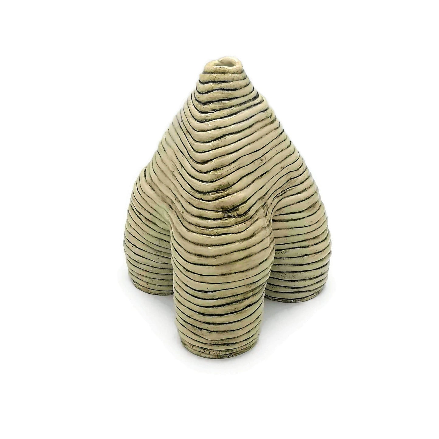 Handmade Ceramic Sculpture, Contemporary Art Abstract, Textured Sculptural Vase For Table, Mid Century Modern Sculpture, Custom Wedding Gift - Ceramica Ana Rafael