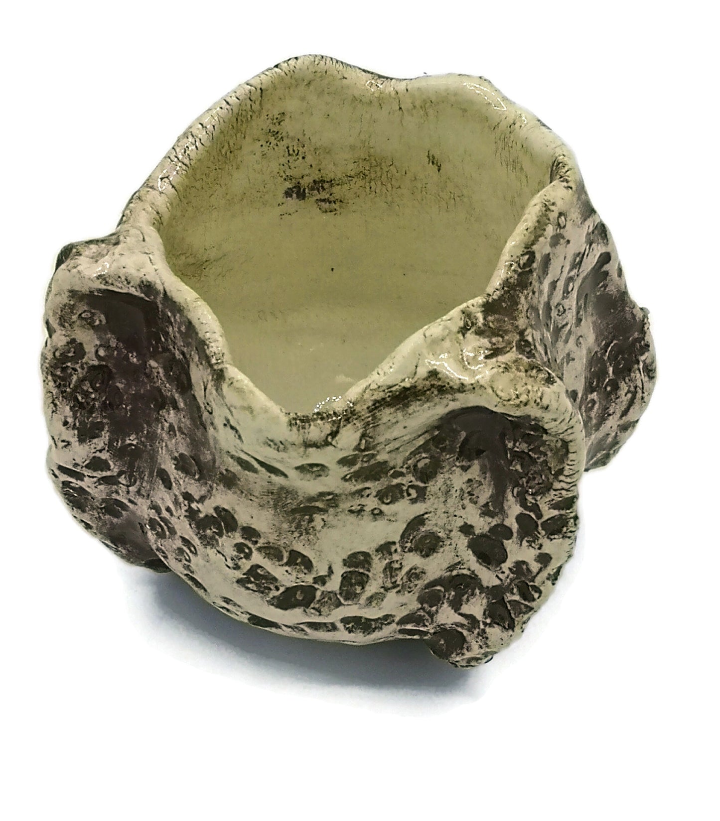 SMALL SUCCULENT POT, Ceramic Cute Vase, Modern Sculptural Textured Cactus Planter For Farmhouse Decor Neutral Small Gifts - Ceramica Ana Rafael