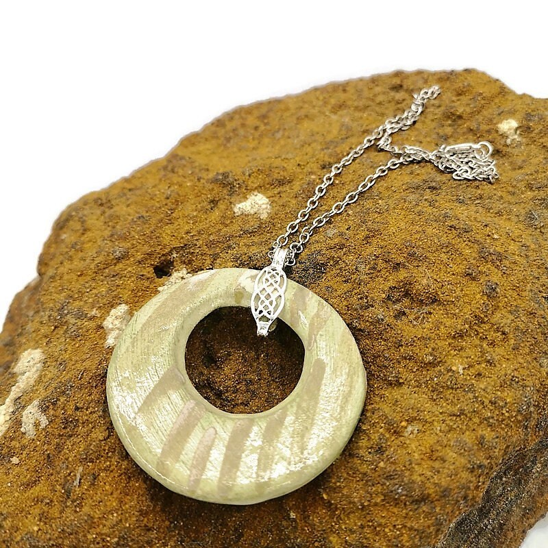 Aesthetic Porcelain Pendant Necklace For Women, Handmade Ceramic Jewelry, Hypoallergenic Vegan Necklace, Best Friend Gift, Mom Birthday Gift - Ceramica Ana Rafael