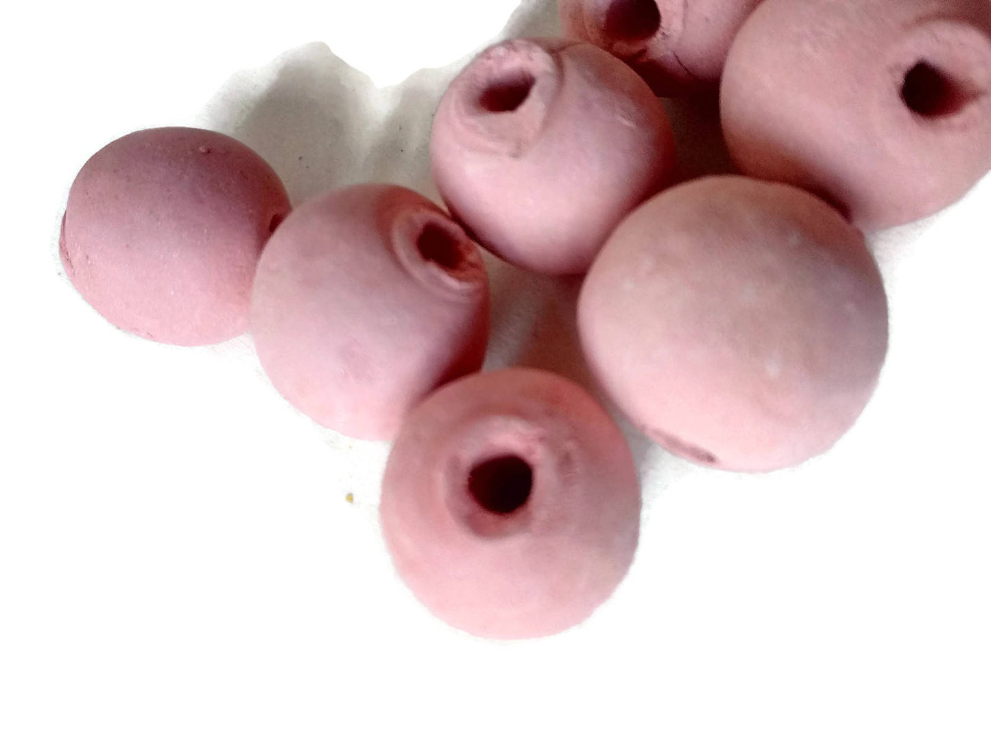 Clay Beads For Jewelry Making, Set Of 10 Handmade Macrame Beads Ceramic Trending Now, Best Sellers Round Bubblegum Beads Unique Porcelain - Ceramica Ana Rafael