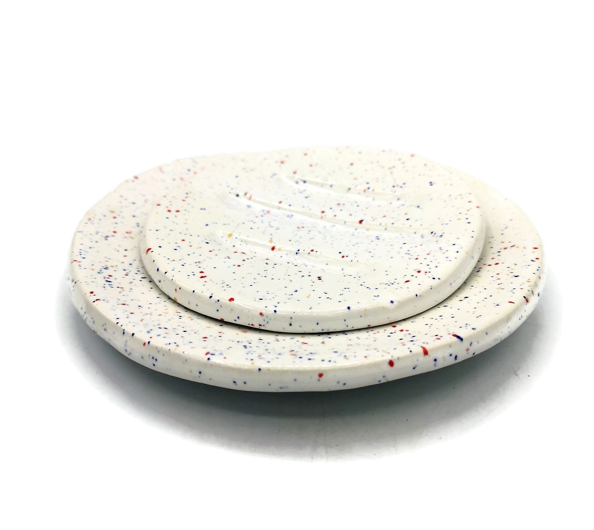 Dish Soap Dispenser Handmade Ceramic Draining Soap Dish, Clay Soap Bar Holder, Zero Waste Soap Saver For Bathroom - Ceramica Ana Rafael