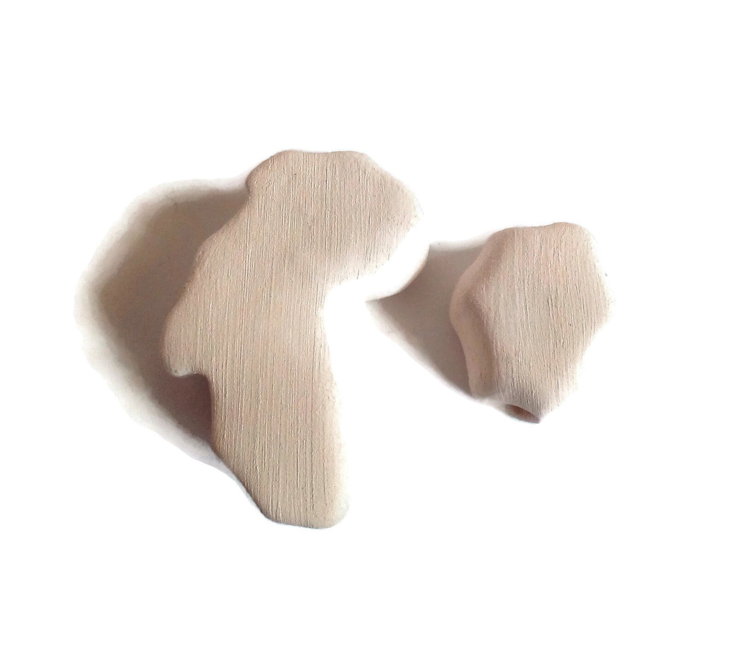 8Pc 15 to 35mm Assorted Extra Large Handmade Ceramic Bisque Beads Ready To Paint, Blank Clay Beads Jewelry Making, Macrame Beads Big Hole - Ceramica Ana Rafael