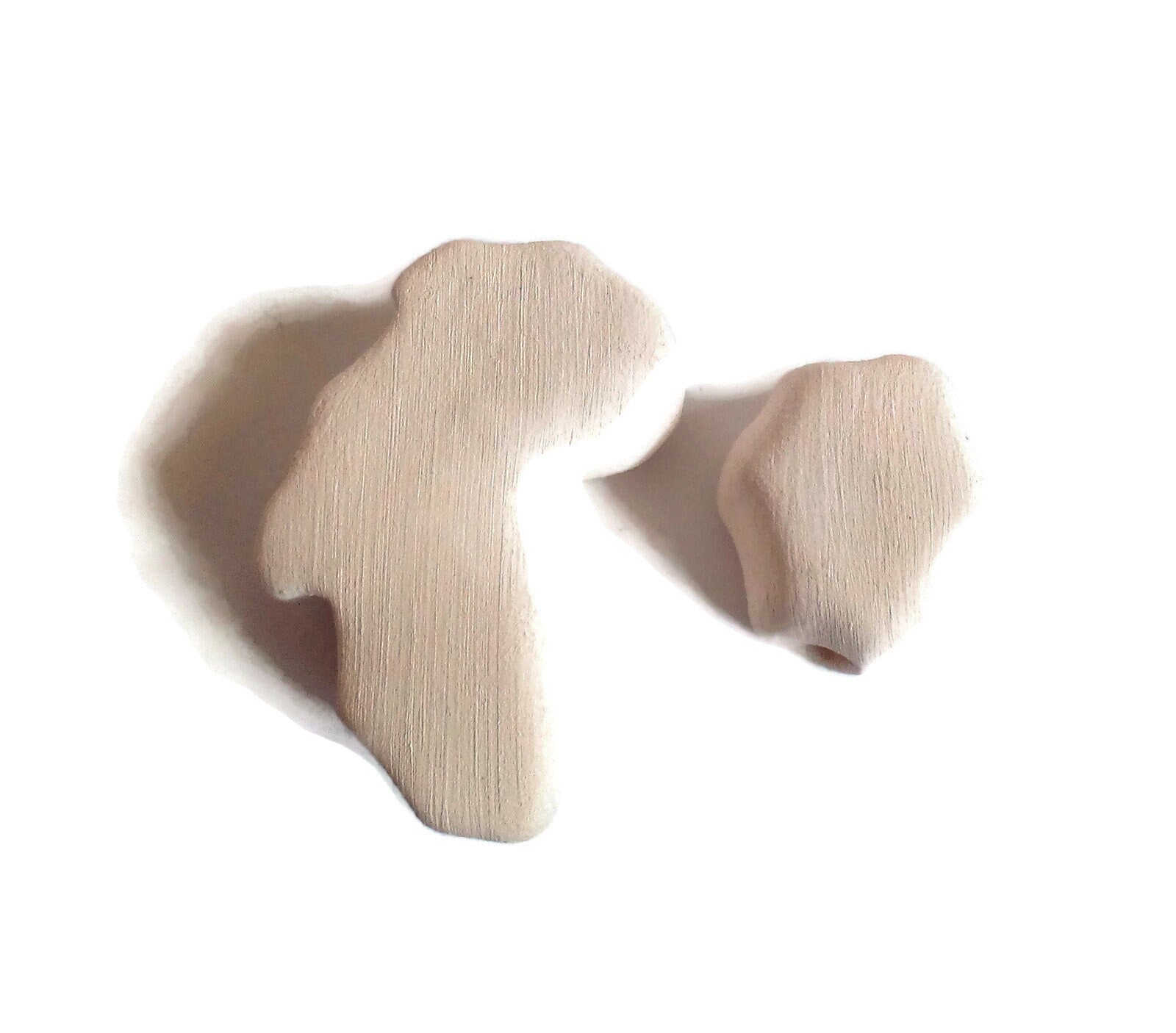 8Pc 15 to 35mm Assorted Extra Large Handmade Ceramic Bisque Beads Ready To Paint, Blank Clay Beads Jewelry Making, Macrame Beads Big Hole - Ceramica Ana Rafael