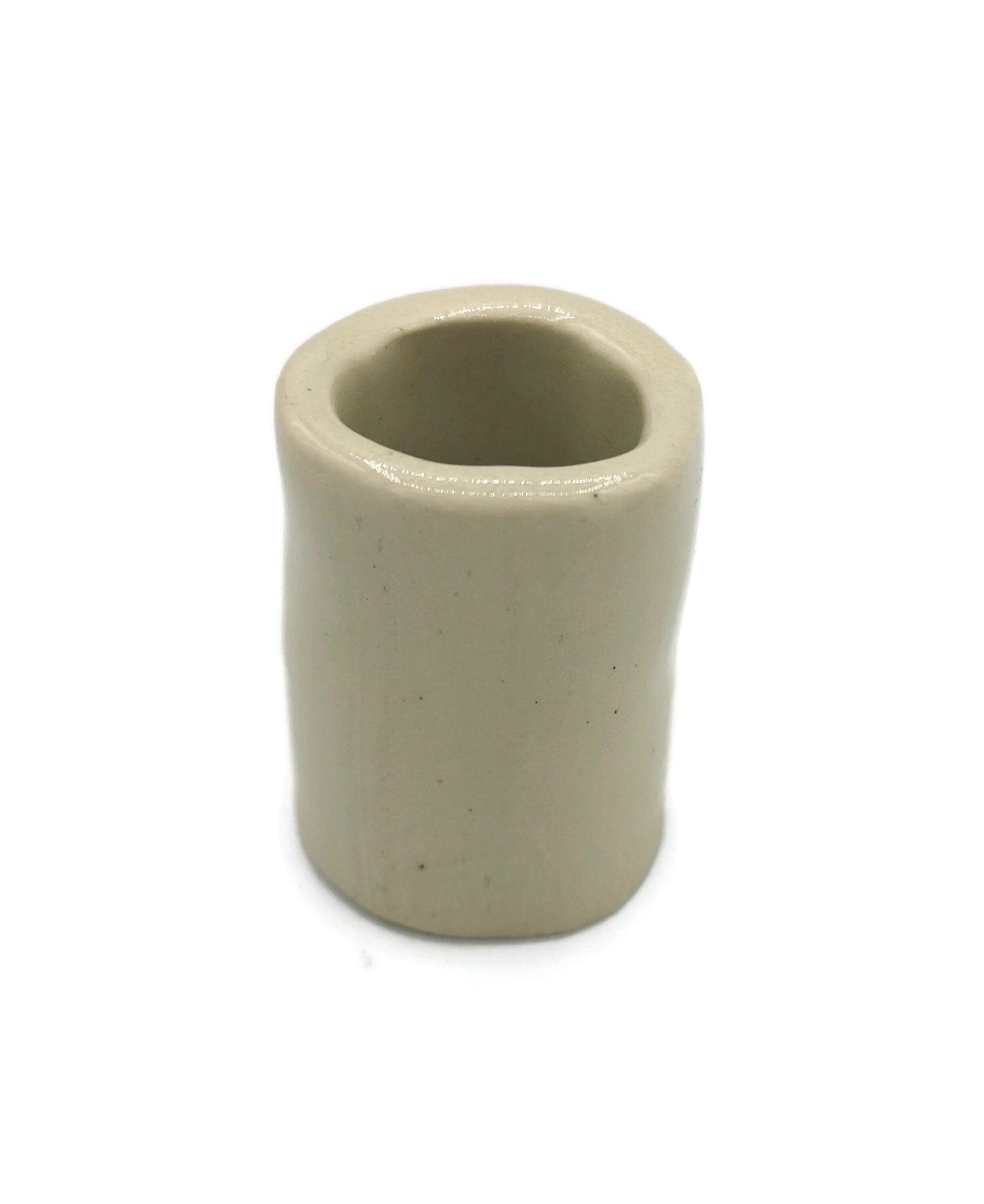 1Pc Handmade Ceramic Macrame Beads Large Hole, Oversized Tube Beads, Big Jumbo Beads For Hair, Dread Beads - Ceramica Ana Rafael