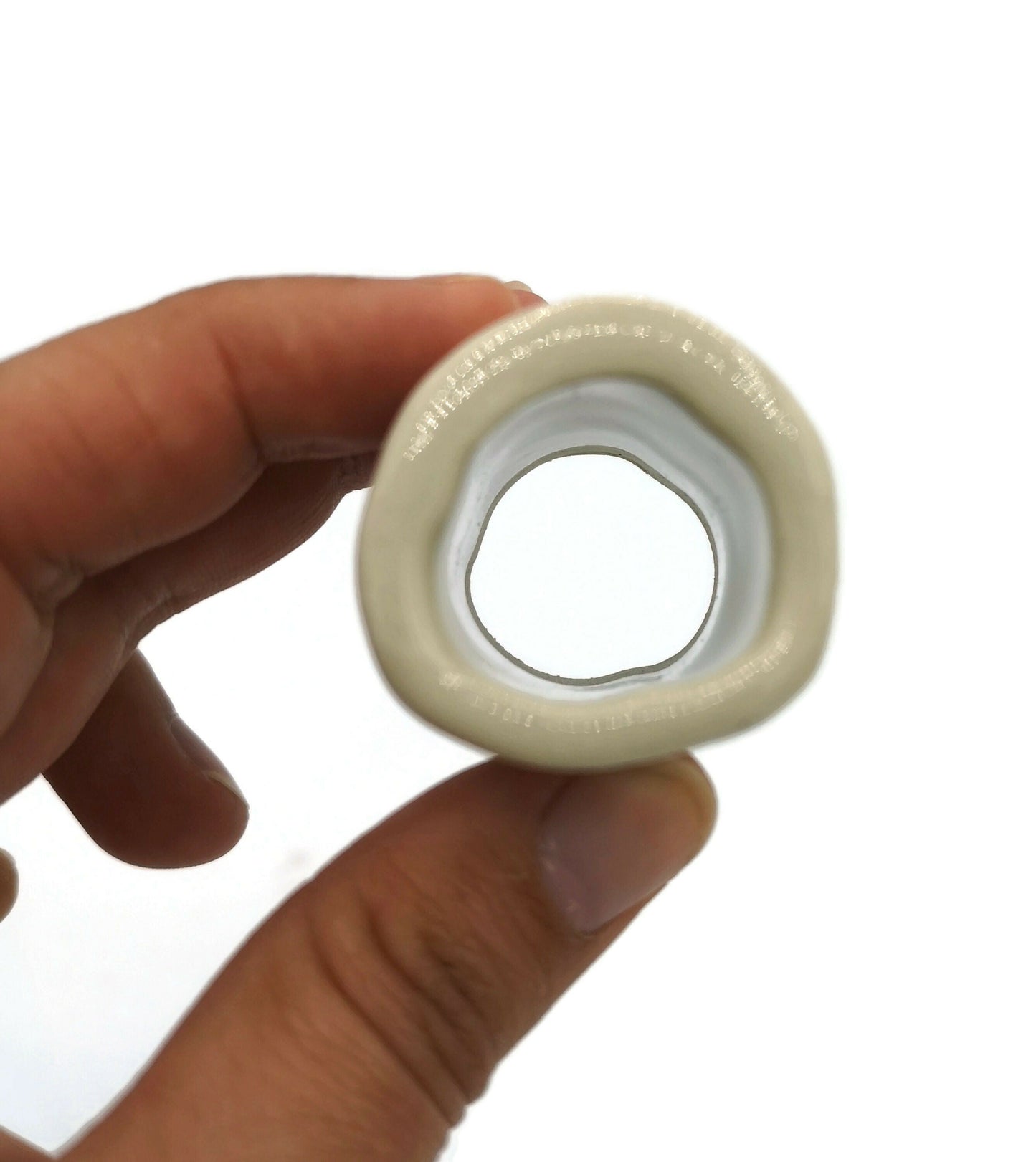 Beige Stoneware Handmade Napkin Rings Set Of 4 Napkin Holder, Host Gift, Best Housewarming Gift First Home For Women, Artisan Ceramic Tubes - Ceramica Ana Rafael