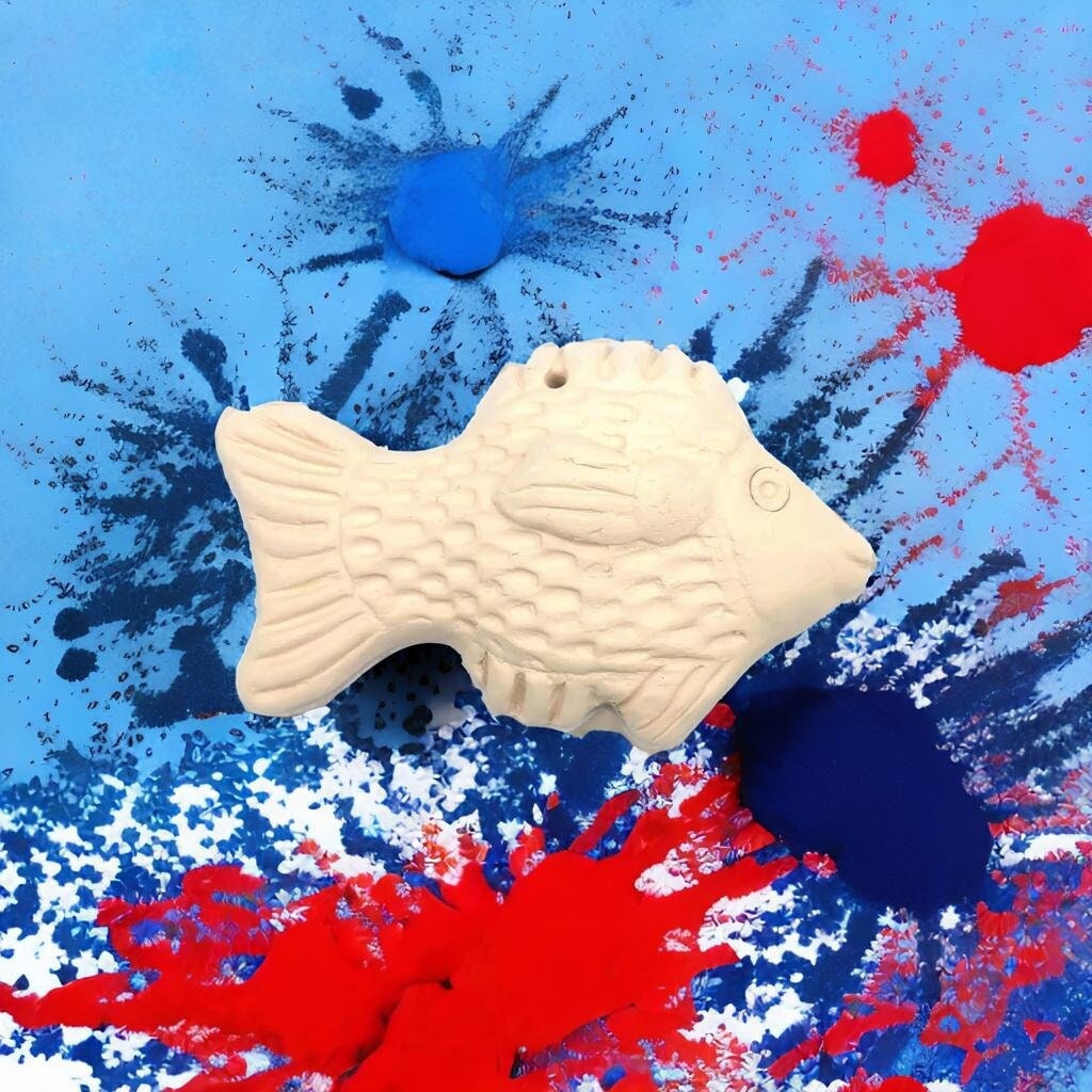 Handmade Ceramic Bisque Blank Fish Wall Hanging, Unpainted Artisan Pottery Wall Decor Beach Themed, Ocean Inspired Wall Art Ready To Paint - Ceramica Ana Rafael