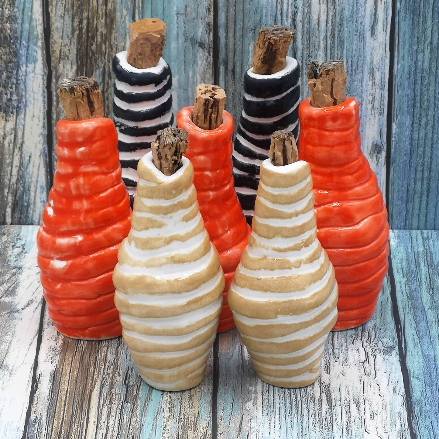 1Pc 85mm Handmade Ceramic Decorative Bottles, Cute Wedding Favors, Small Bottle Vase With Cork Stopper, Host Gift, Unique Tea Party Favors