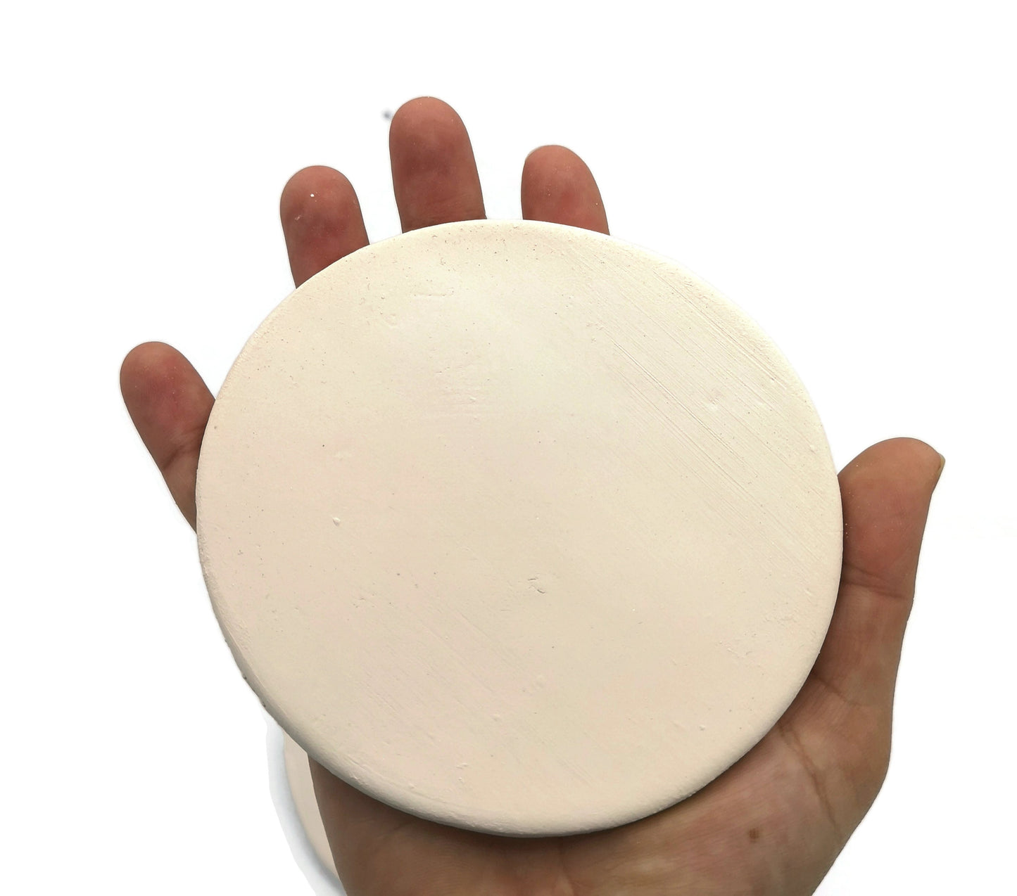 Round Ceramic Coasters Ready To Paint, 3Pc Handmade Blank Car Coasters, Unpainted Ceramics u Paint, Diy Bisque Pottery Coasters To Paint - Ceramica Ana Rafael