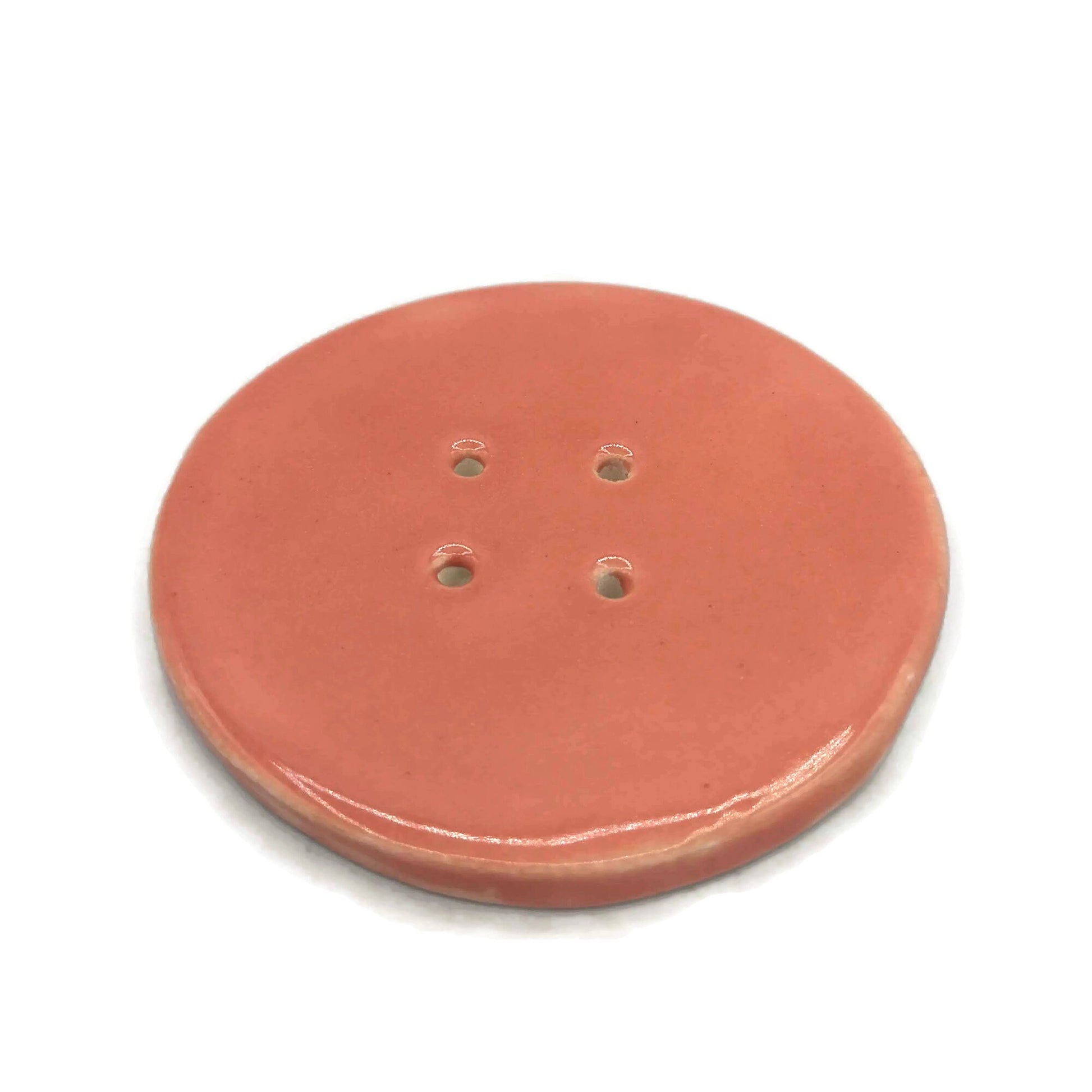 1Pc Extra Large Buttons, Handmade Ceramic Round Sewing Buttons, 3 inch Cute Jacket Buttons, Flatback Coat Buttons - Ceramica Ana Rafael