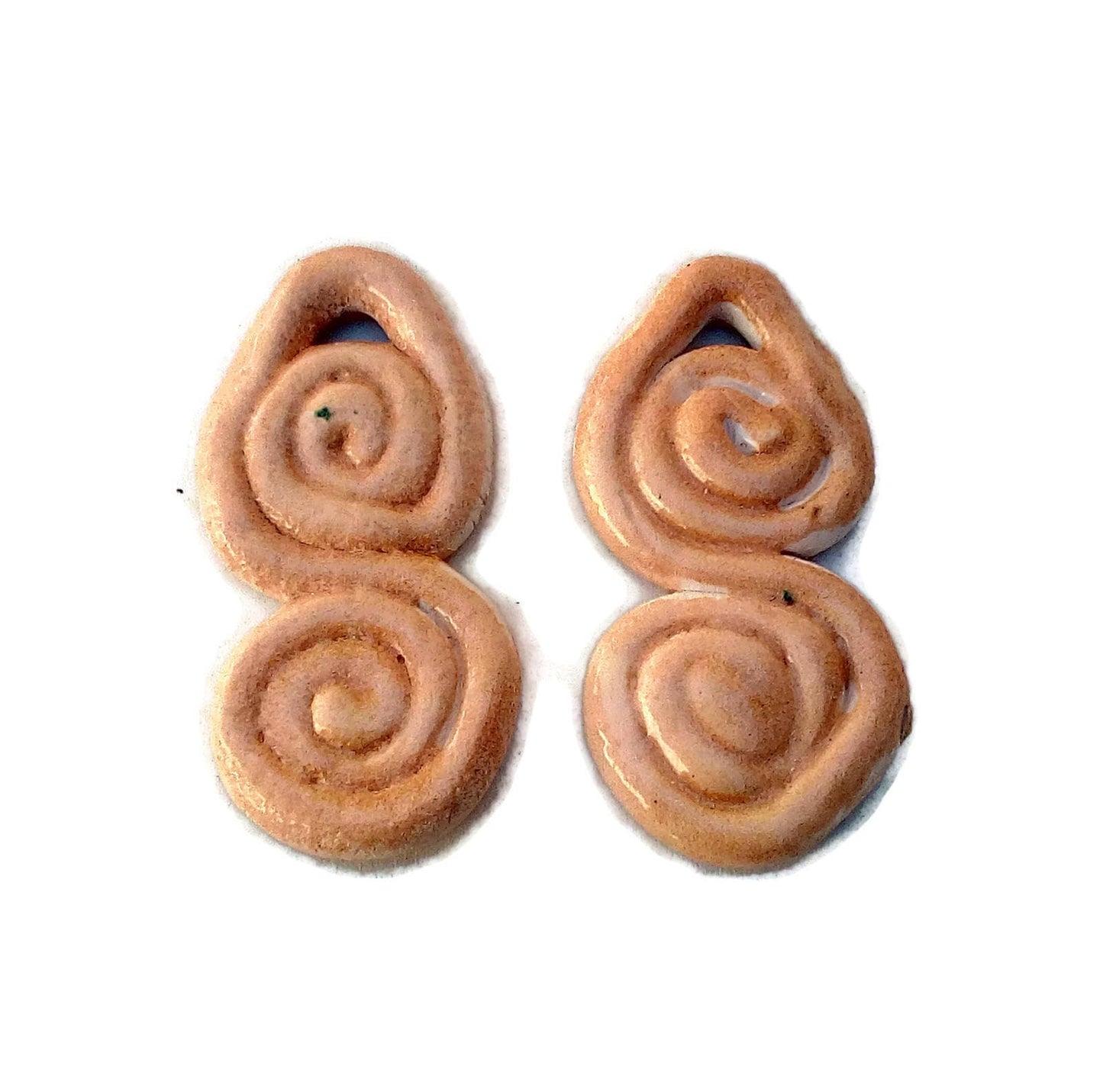 1Pc 40mm Extra Large Handmade Ceramic Necklace Pendant For Jewelry Making, Unique Artisan Clay Charms Infinity Design For Women - Ceramica Ana Rafael