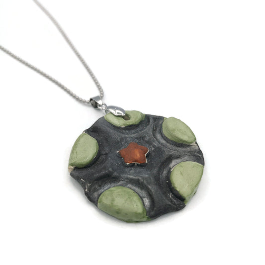 PENDANT NECKLACE, BOHEMIAN Aesthetic Necklace, Best Gifts For Her, Decorative Clay Necklace For Men, Everyday Necklace - Ceramica Ana Rafael