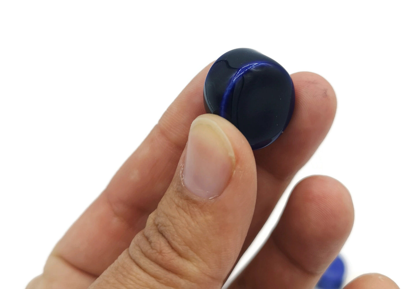 5Pcs Large Ceramic Beads, Royal Blue 20mm Coin Beads for Handmade Jewelry Making, Assorted Clay Components - Ceramica Ana Rafael