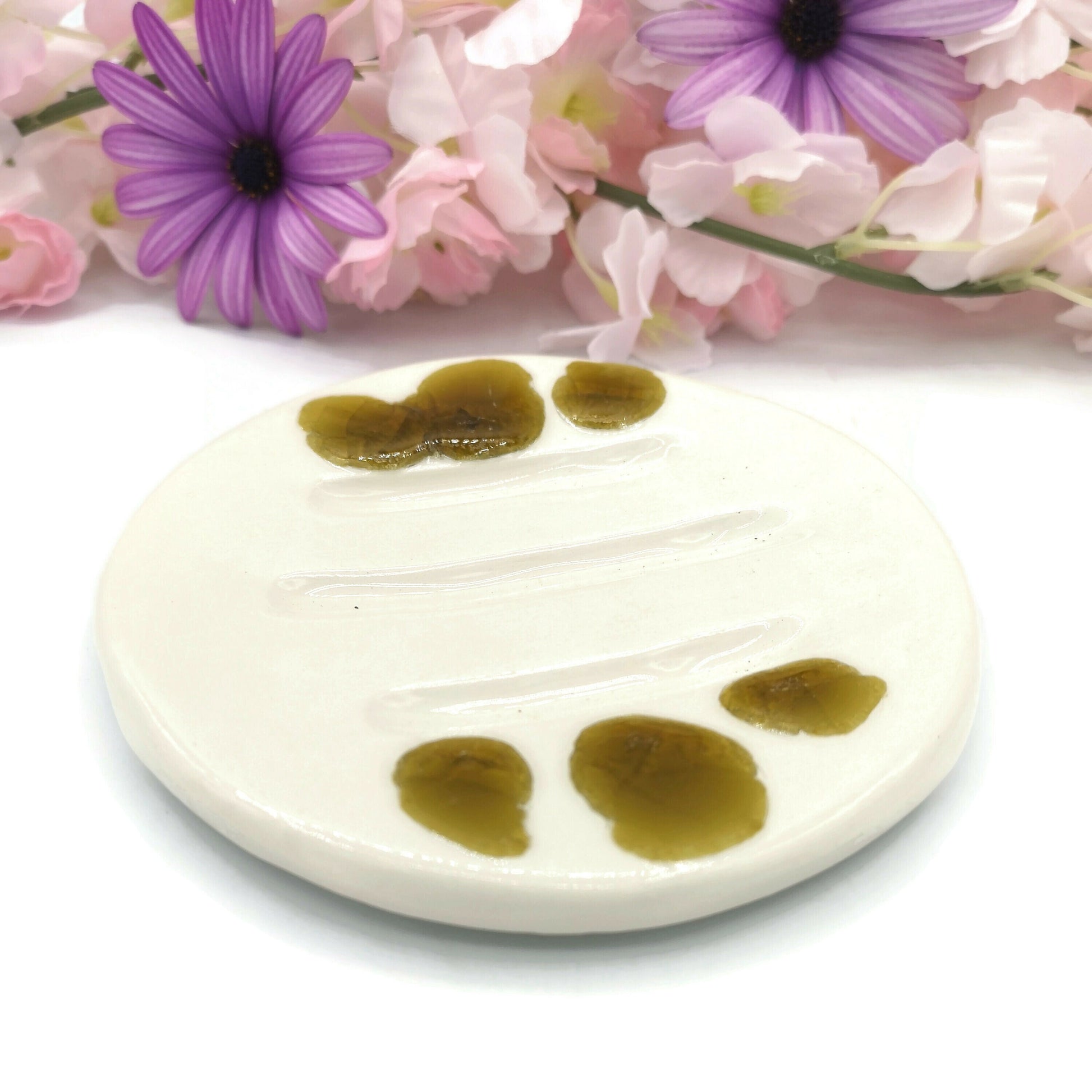 DISH SOAP DISPENSER with drain, sustainable gifts for her, sponge holder pottery, soap holder ecofriendly, zero waste, clay soap dish, best - Ceramica Ana Rafael