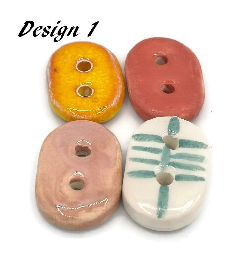 4Pc Oval Sewing Buttons Lot, Cute Big Buttons For Jewelry Making, Best Sellers Sewing Supplies And Notions, Unique Buttons For Crafts - Ceramica Ana Rafael