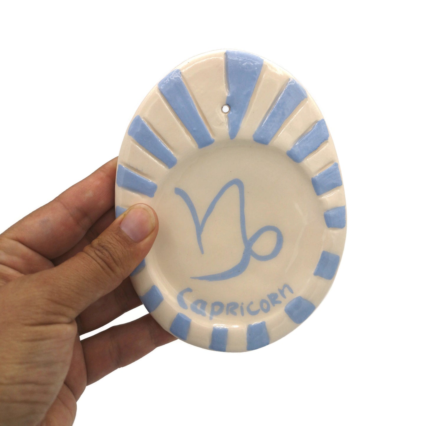 INCENSE TRAY, CAPRICORN Gift, Mothers Day Gift From Daughter, Clay Incense Stick Holder, Cone Incense Burner, Mom Birthday Gift - Ceramica Ana Rafael