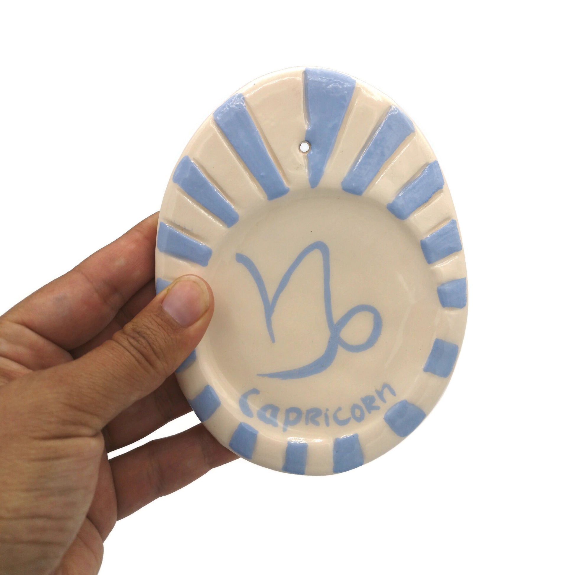 INCENSE TRAY, CAPRICORN Gift, Mothers Day Gift From Daughter, Clay Incense Stick Holder, Cone Incense Burner, Mom Birthday Gift - Ceramica Ana Rafael