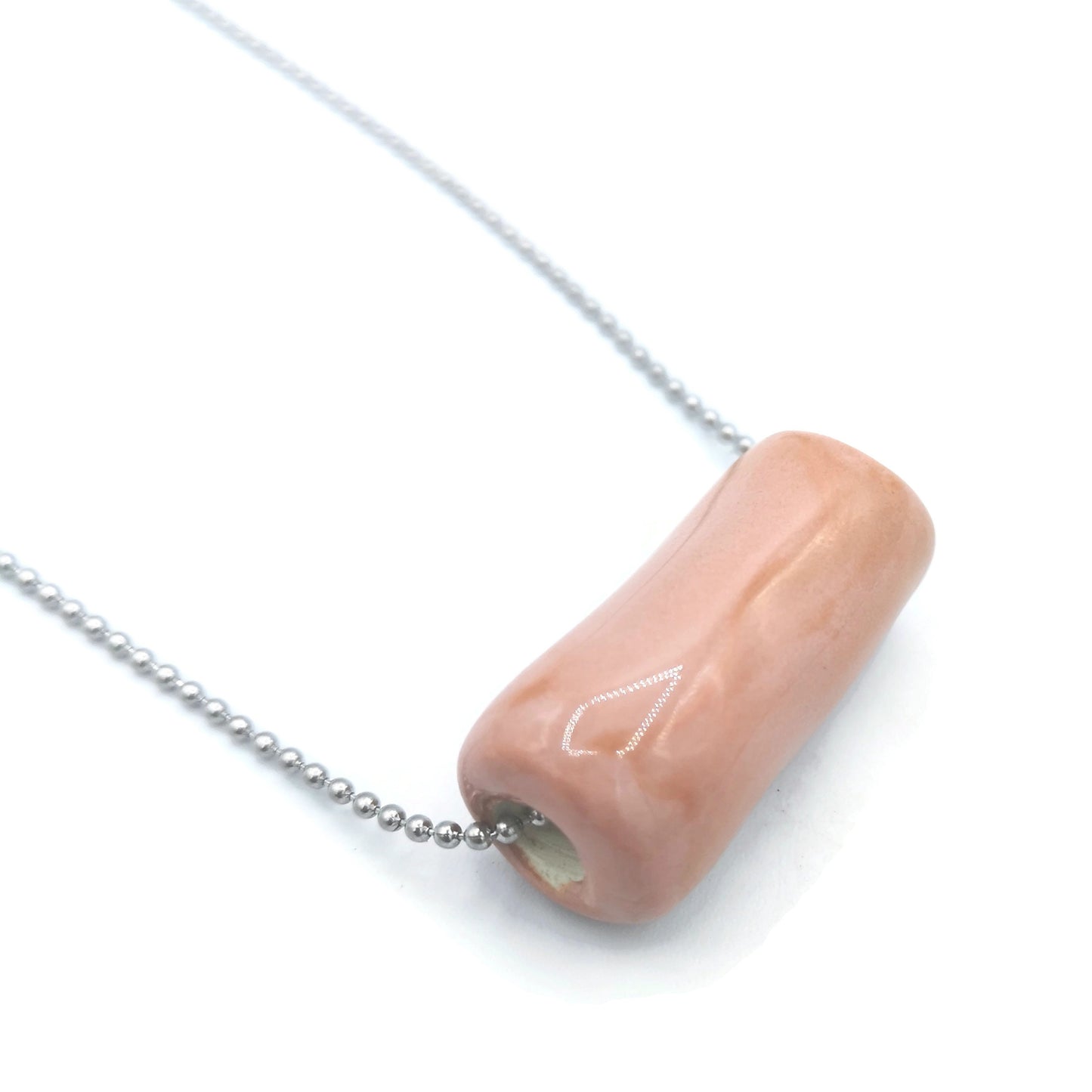 Pink Bead Dainty Necklace For Women, Cute Necklace For Mom, Aesthetic Gift For Her, Simple Necklace, Everyday Necklace - Ceramica Ana Rafael