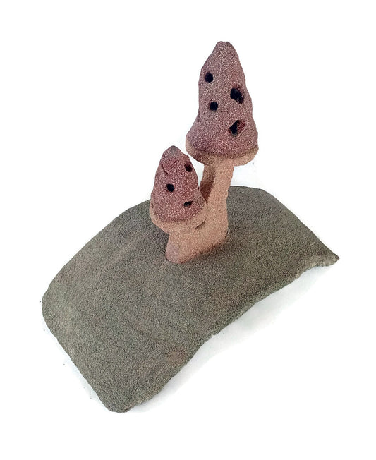 handmade ceramic mushroom sculpture, office desk accessories for men, Best Gifts For Him, mushroom lovers gift, abstract sculpture weird - Ceramica Ana Rafael