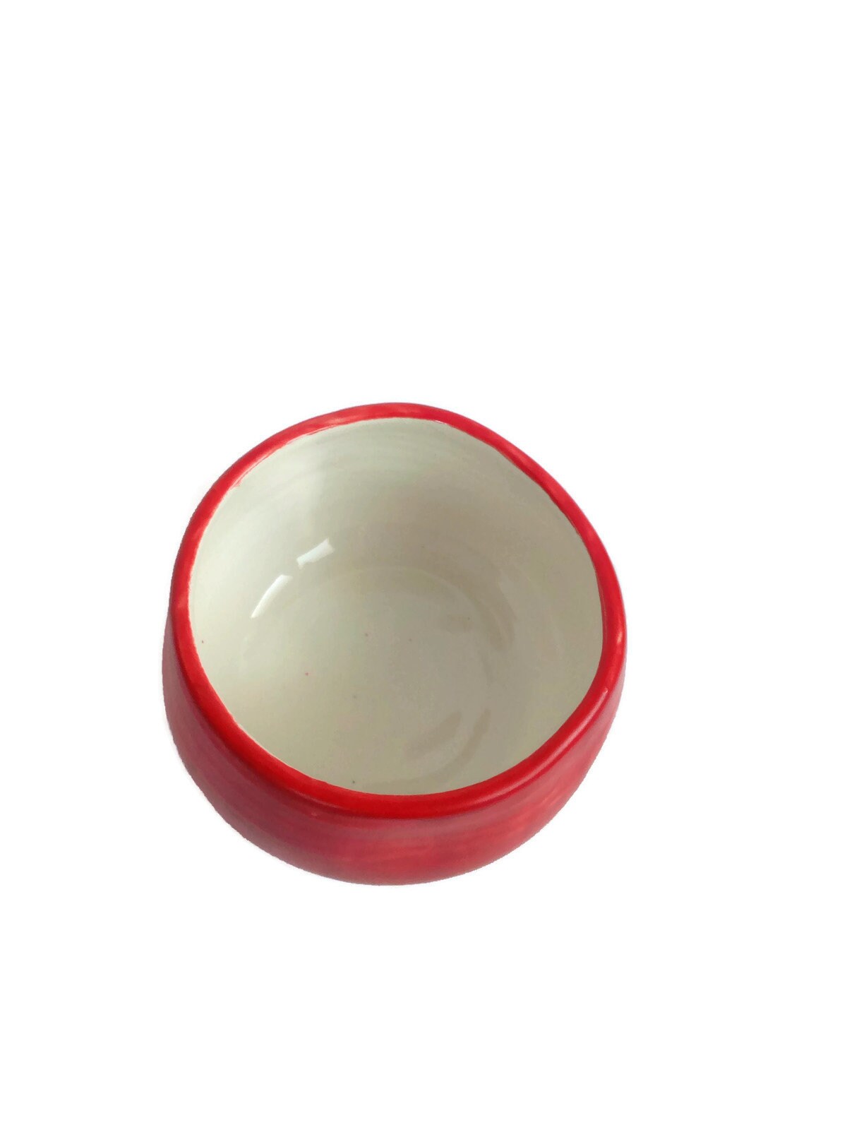 Handmade Ceramic Matte Red Mug, Unique Coffee Cup Without Handle, Large Hand Made Mug For Christmas Coffee Lovers Gifts - Ceramica Ana Rafael