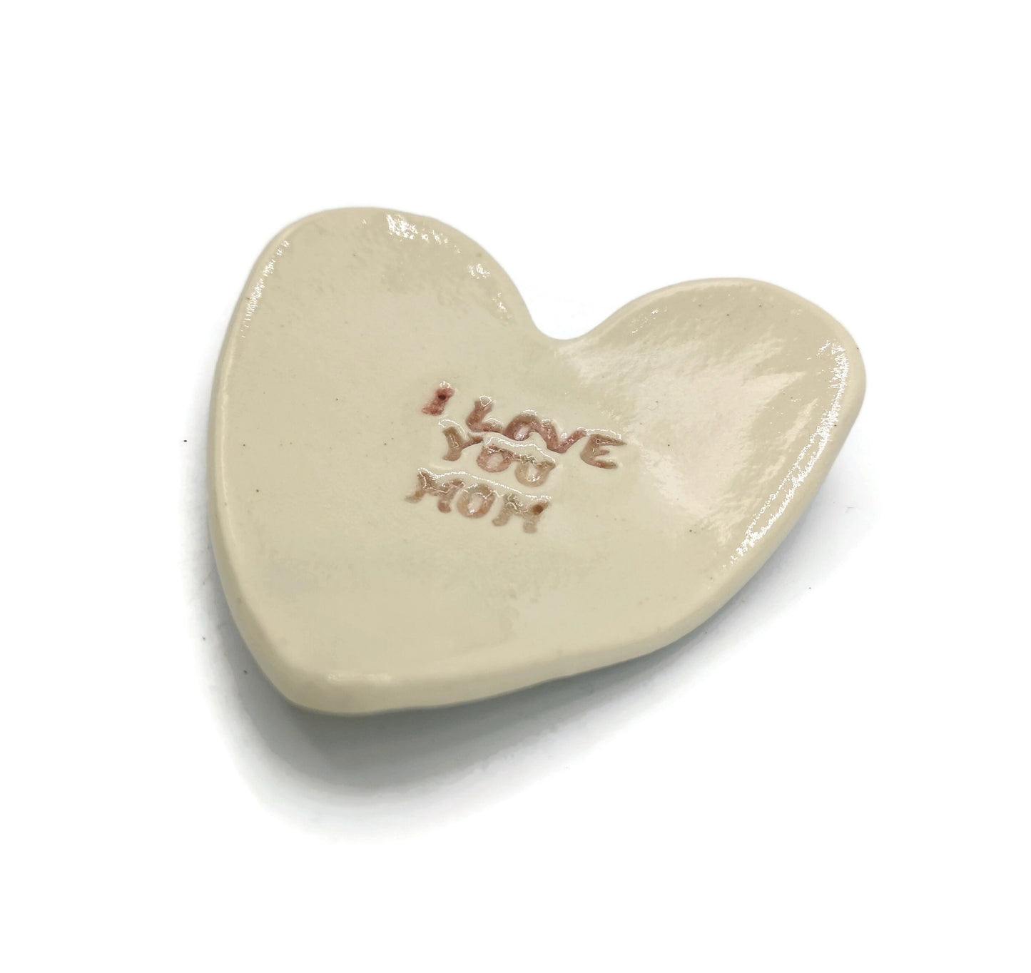 Ceramic Ring Dish Heart Shaped, Mothers Day Gift From Son, Mother in Law Gift, Best Sellers I Love You Mom Birthday Gift, Relish Didh - Ceramica Ana Rafael