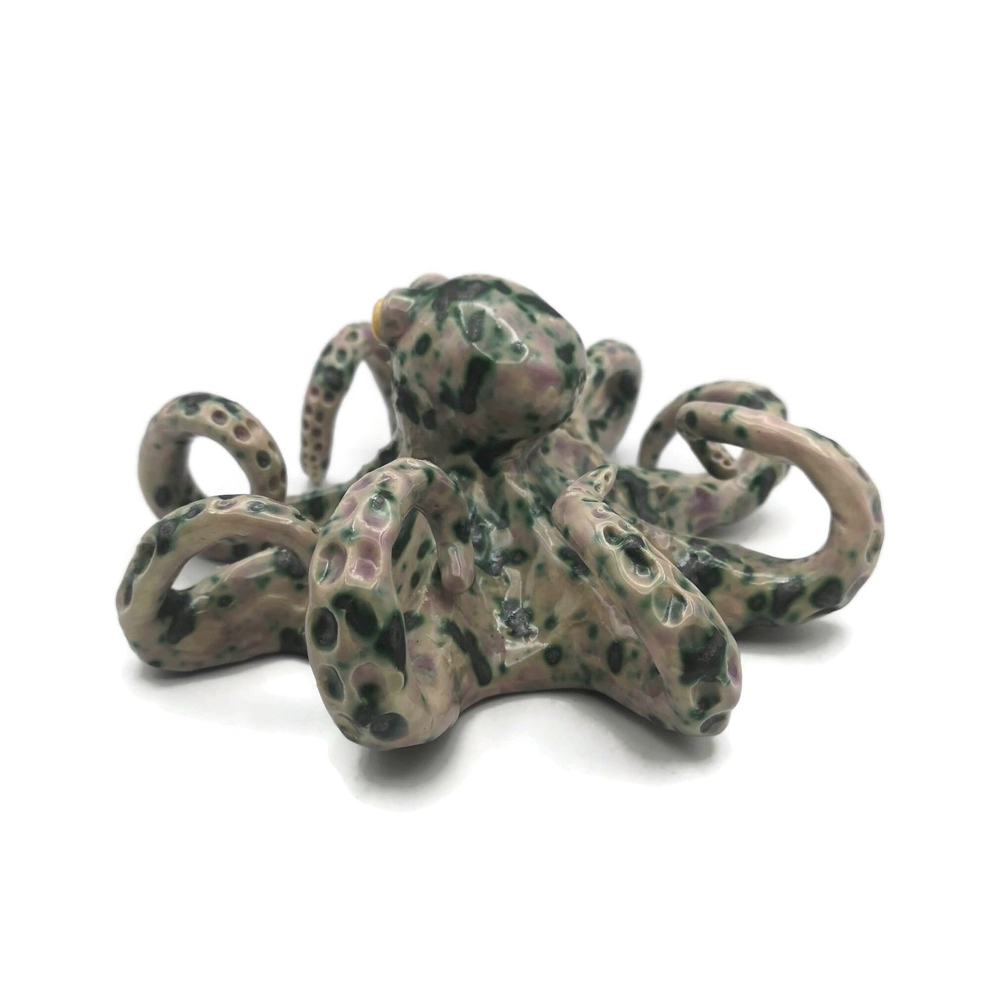 Modern Handmade Ceramic Octopus Sculpture, Pale Pink Octopus Coastal Art, Contemporary Wedding Gift For Couple, Decorative Table Sculpture - Ceramica Ana Rafael