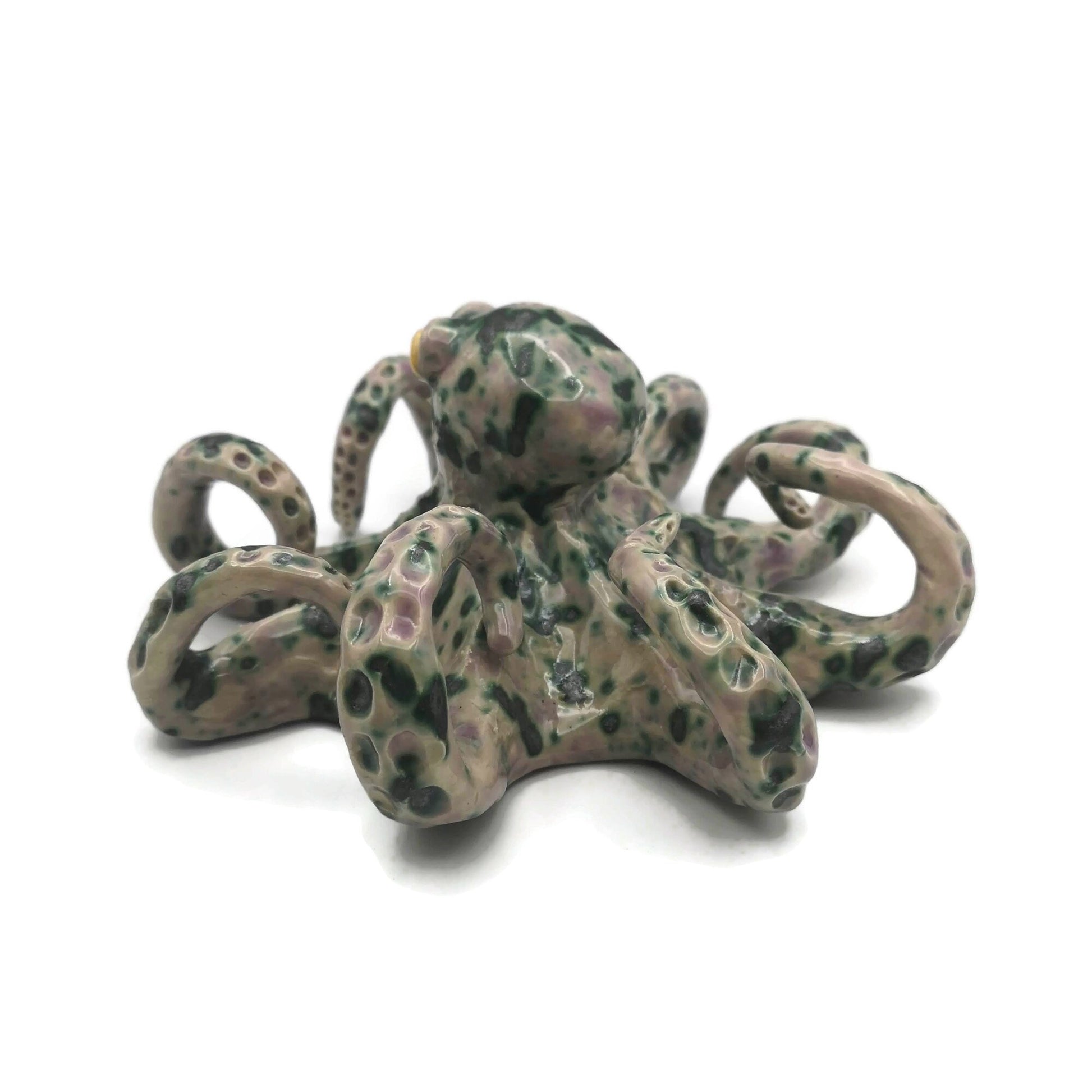 Modern Handmade Ceramic Octopus Sculpture, Pale Pink Octopus Coastal Art, Contemporary Wedding Gift For Couple, Decorative Table Sculpture - Ceramica Ana Rafael