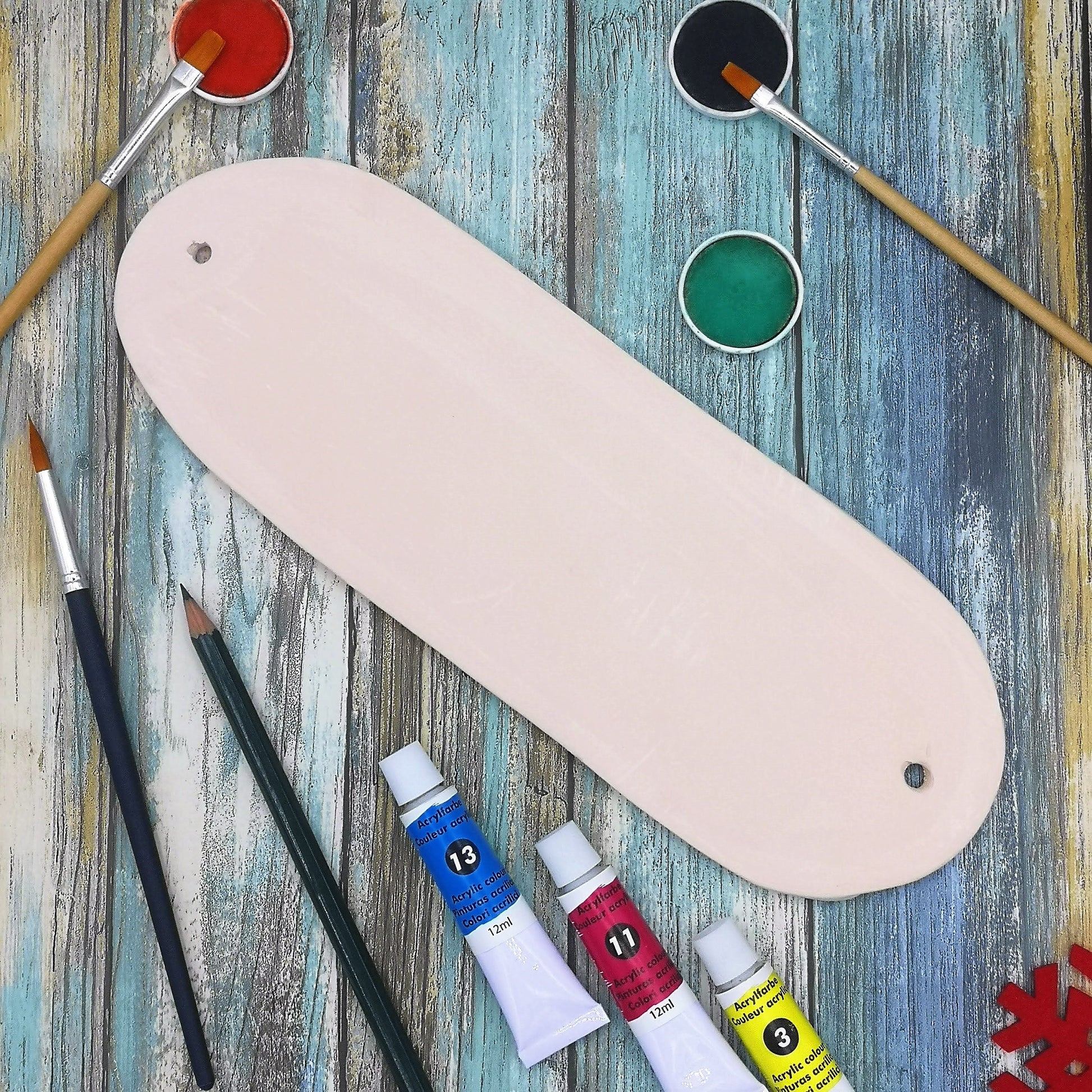 PLAQUE BLANKS, UNPAINTED Ceramic Bisque Tiles To Hang, Handmade Decorative Tiles, Diy Craft Kit Ready To Paint - Ceramica Ana Rafael