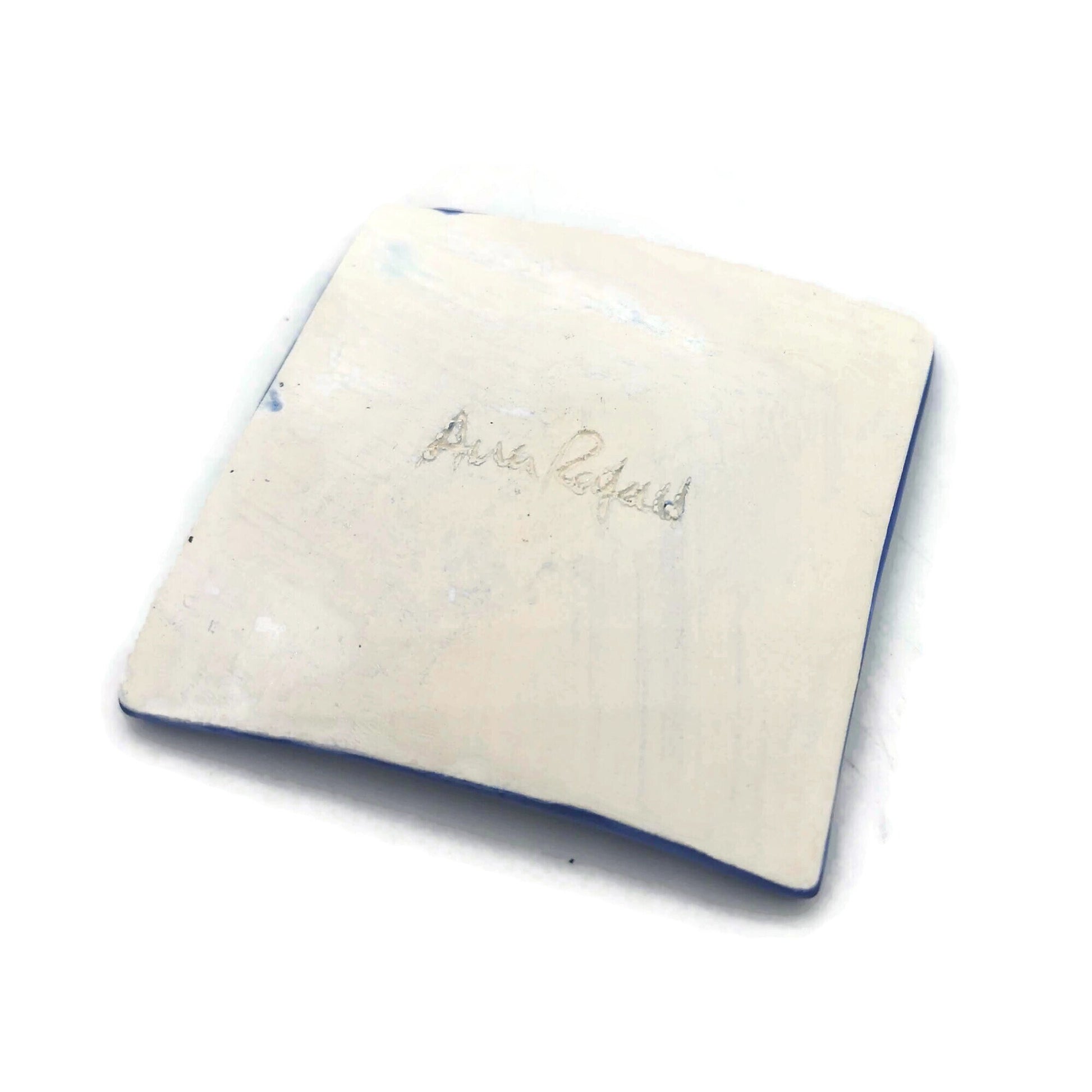 Handmade Ceramic Ring Holder,Blue Evil Eye Plate, Small Trinket Dish For Bridal Shower Favors, Eye Candle Holder - Ceramica Ana Rafael