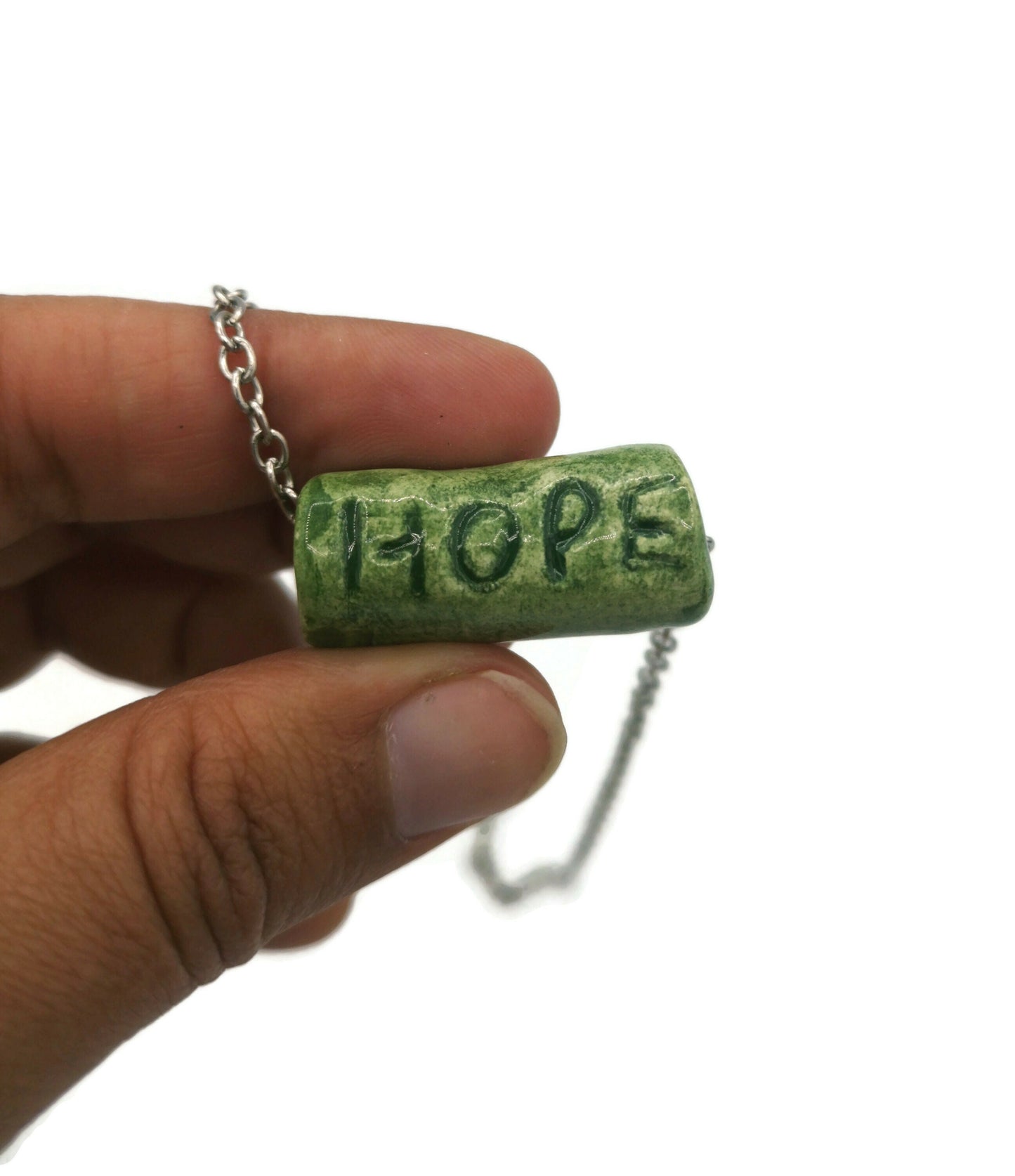 Trendy Necklace Hope Bead, Best Gifts For Her, Meaningful Aesthetic Necklace Gift For Women, Mom Birthday Gift From Daughter, Best Sellers - Ceramica Ana Rafael