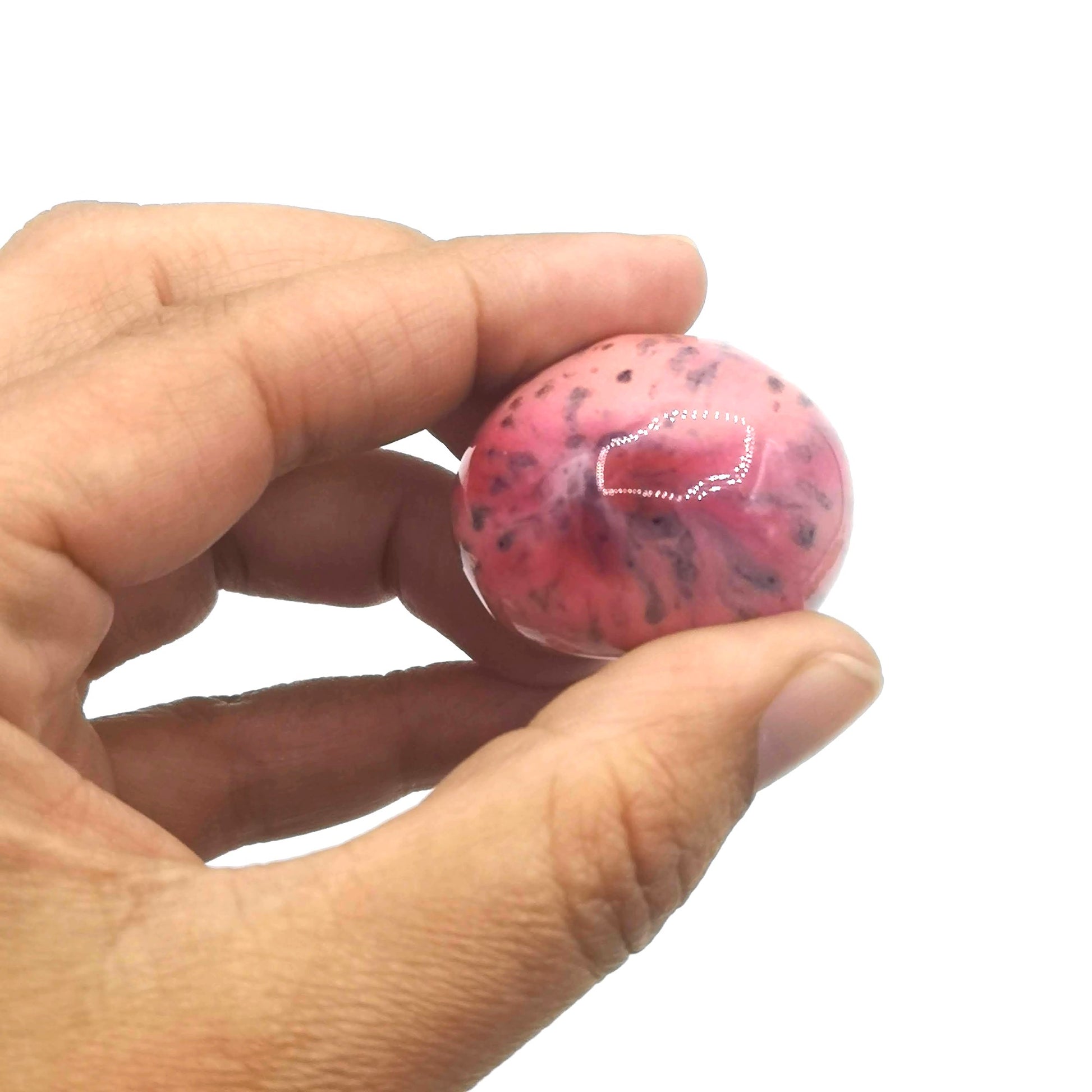 1 Pc Speckled Red Handmade Ceramic Beads Large Hole, Clay Macrame Giant Beads - Ceramica Ana Rafael