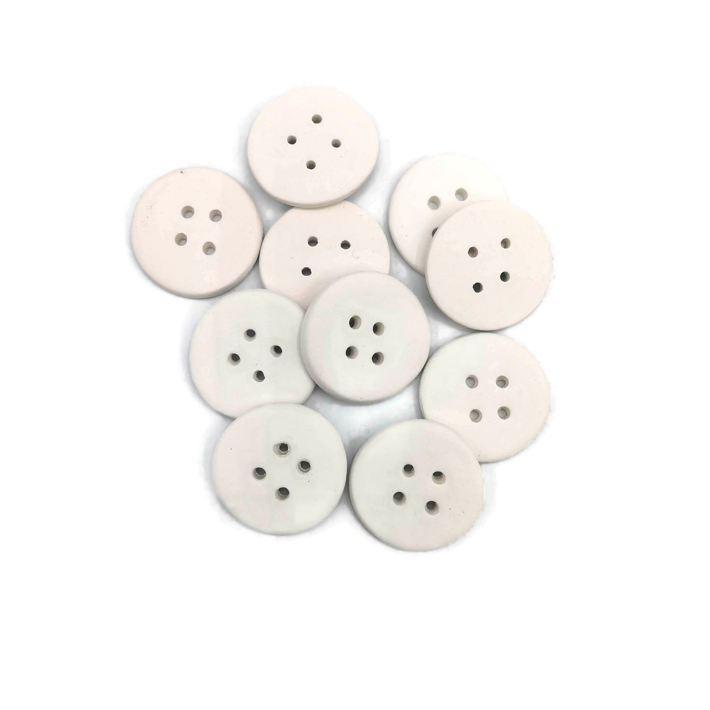 Handmade ceramic Sewing buttons Set, Unpainted Ceramic Bisque ready To Paint, Upholstery Buttons Round Shape, Best Gifts For Her Large Blank - Ceramica Ana Rafael