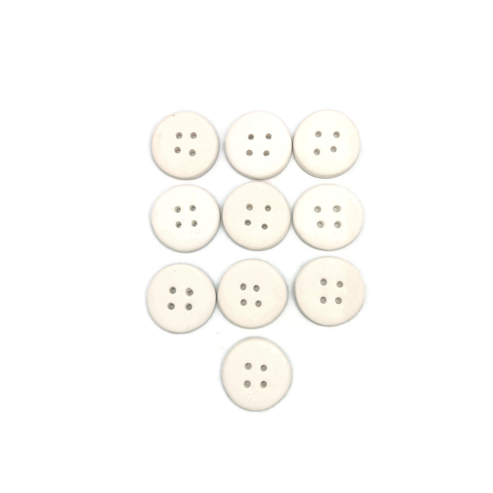 Handmade ceramic Sewing buttons Set, Unpainted Ceramic Bisque ready To Paint, Upholstery Buttons Round Shape, Best Gifts For Her Large Blank - Ceramica Ana Rafael