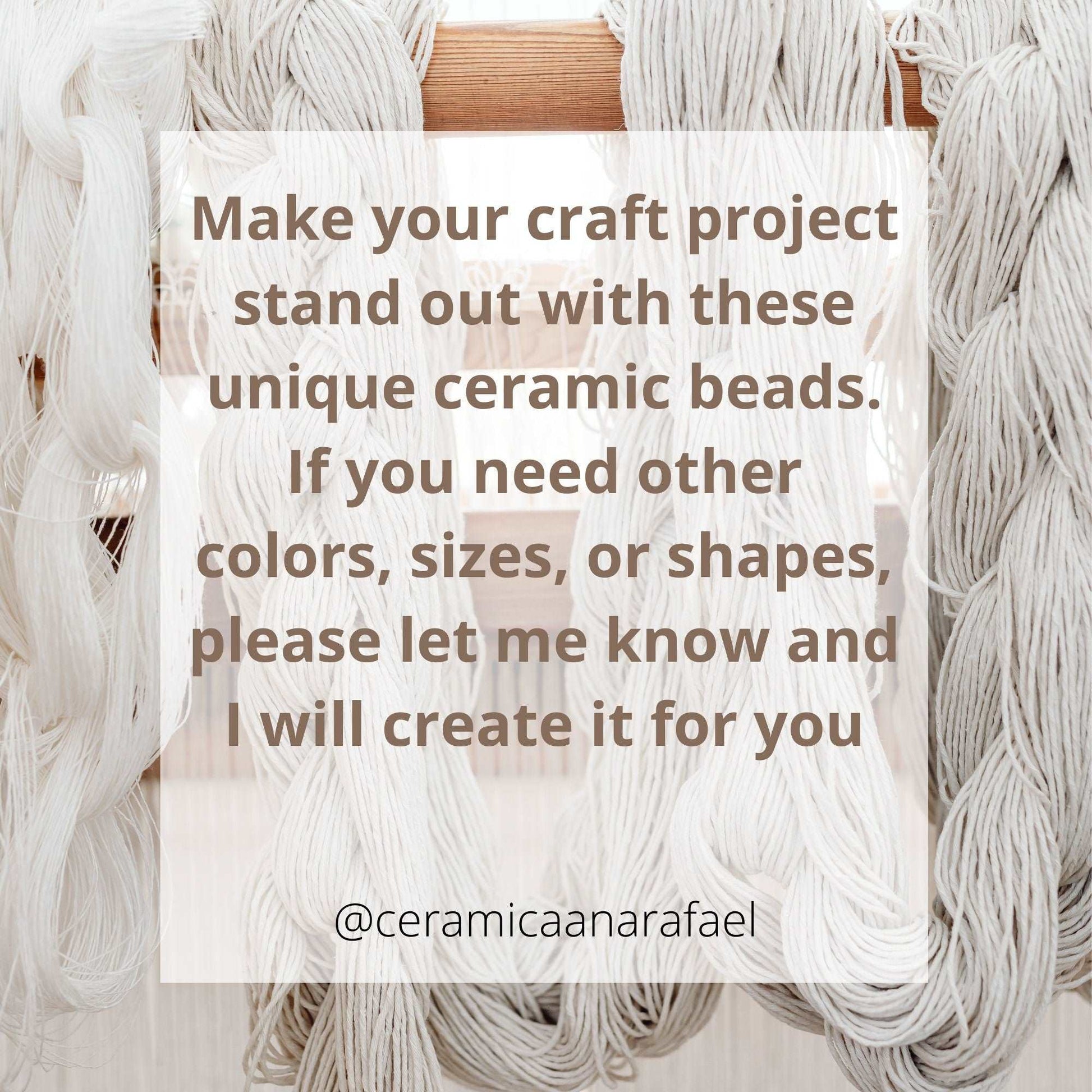 1Pc 40mm Extra Large Handmade Ceramic Macrame Beads, 10mm Large Hole Clay Beads, Unique Chunky Jewelry Making Supplies, Focal Point Beads