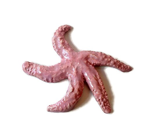 Handmade ceramic starfish tile, starfish wall decor, birthday gift from daughter in law, beach lover gift for women, best sellers - Ceramica Ana Rafael