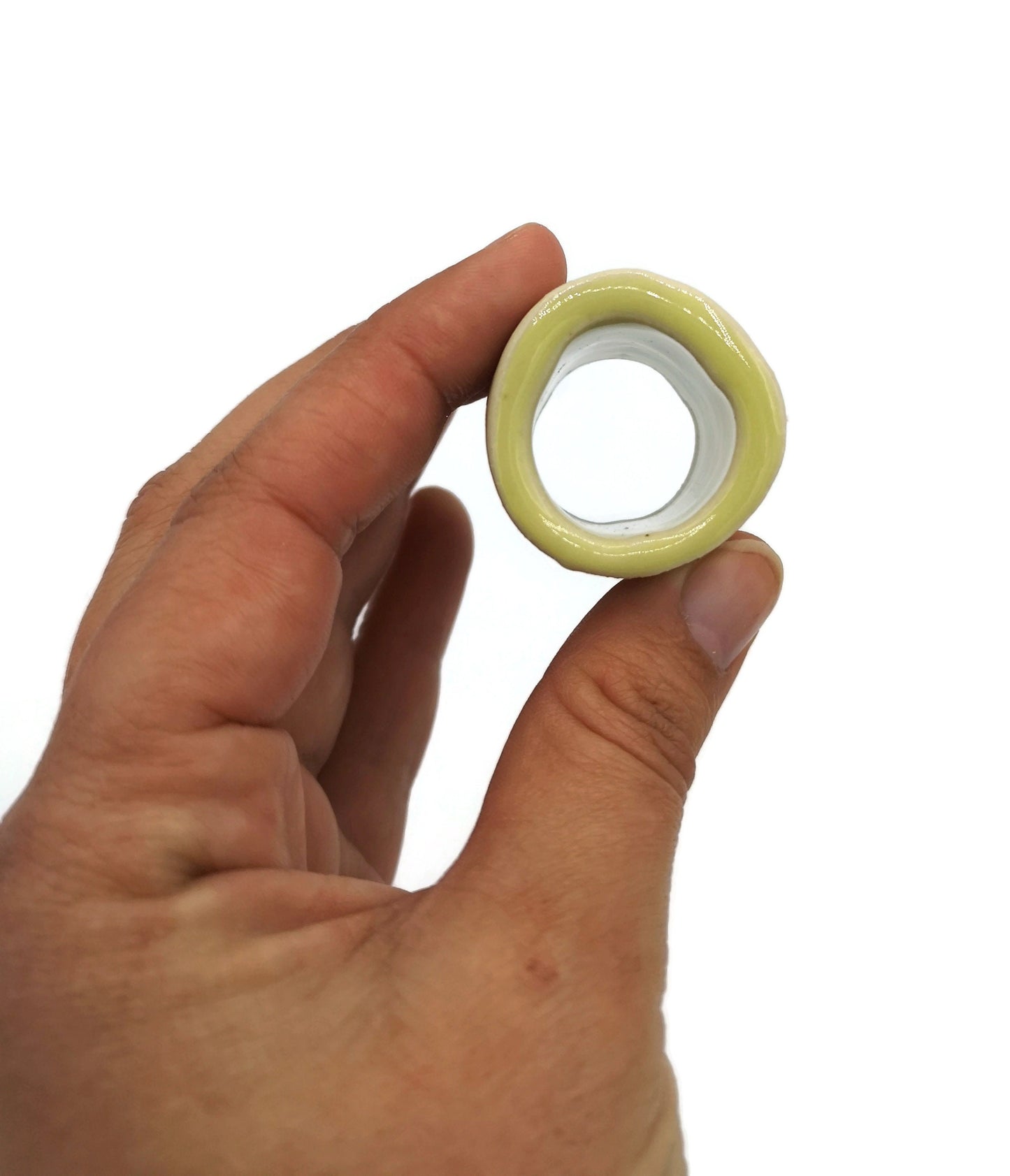 LARGE TUBE BEADS, 1 Pc Unique Clay Beads For Macrame, 35mm Long Ceramic Beads, Decorative Craft Beads With Large Hole - Ceramica Ana Rafael