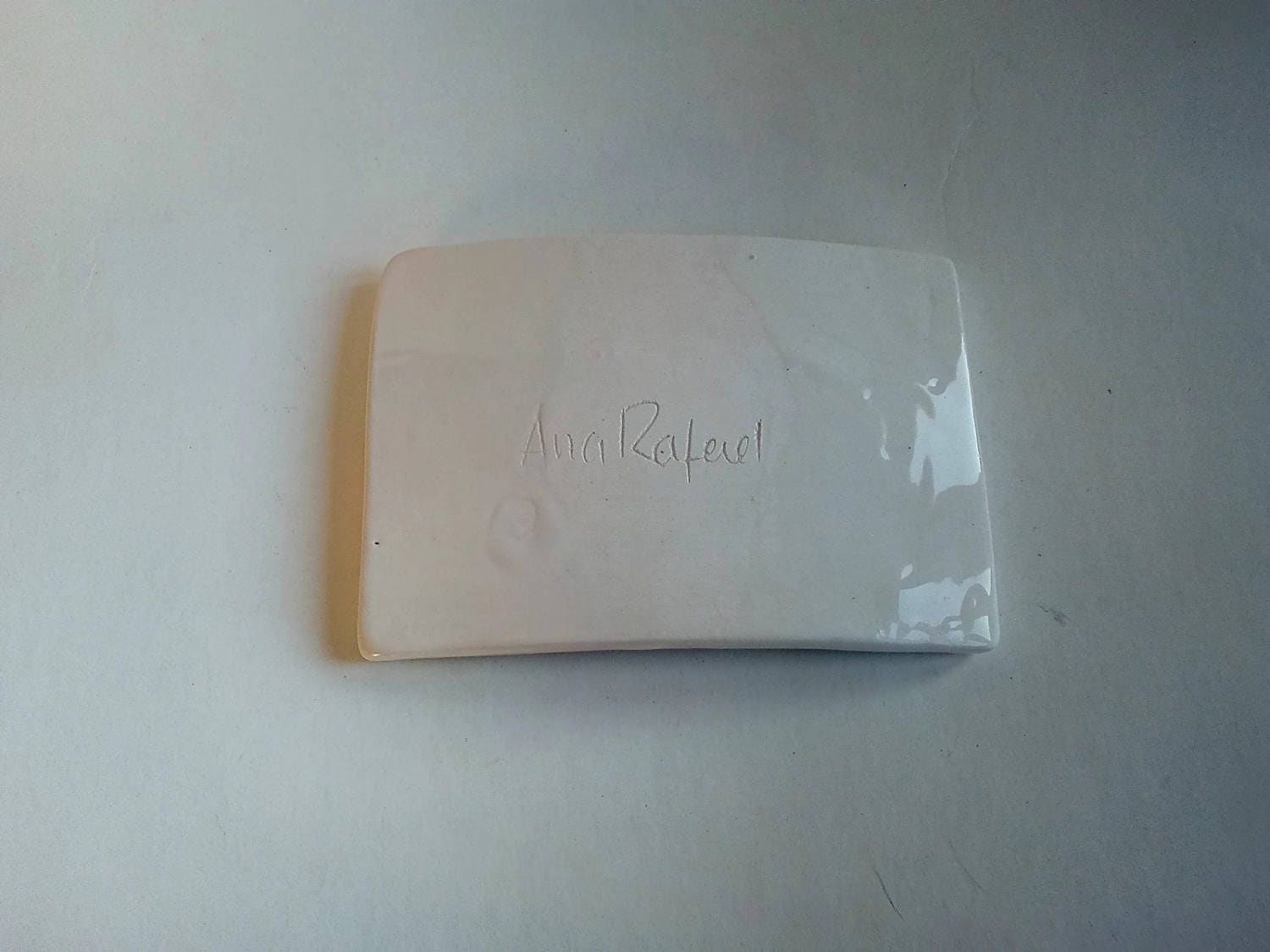 Floral Soap Bar Holder with drain, ceramic soap dish rectangular, sustainable gifts for men, eco friendly products - Ceramica Ana Rafael