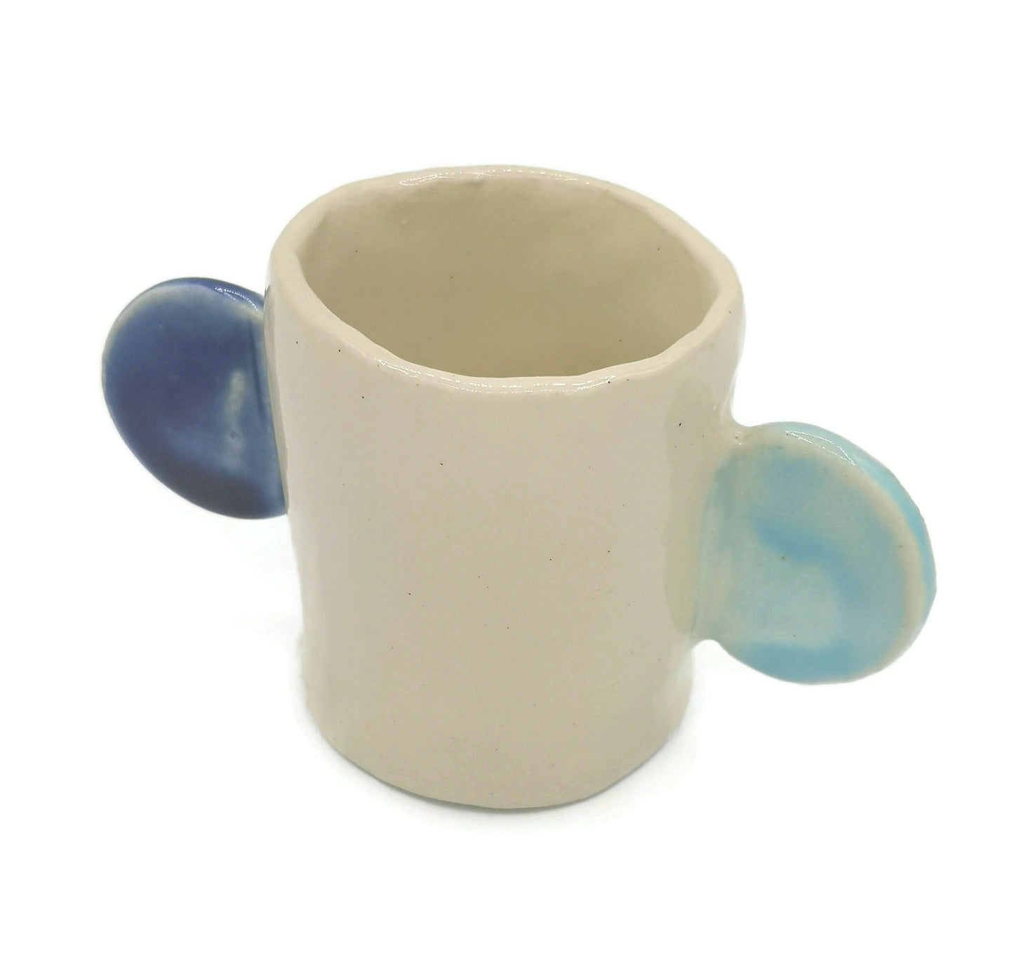 Blue Handmade Ceramic Espresso Cup, Funny Shot Glass Best Friend Gift For Him, Pottery Mug Father In Law Gift, Coffee Lover Gift - Ceramica Ana Rafael