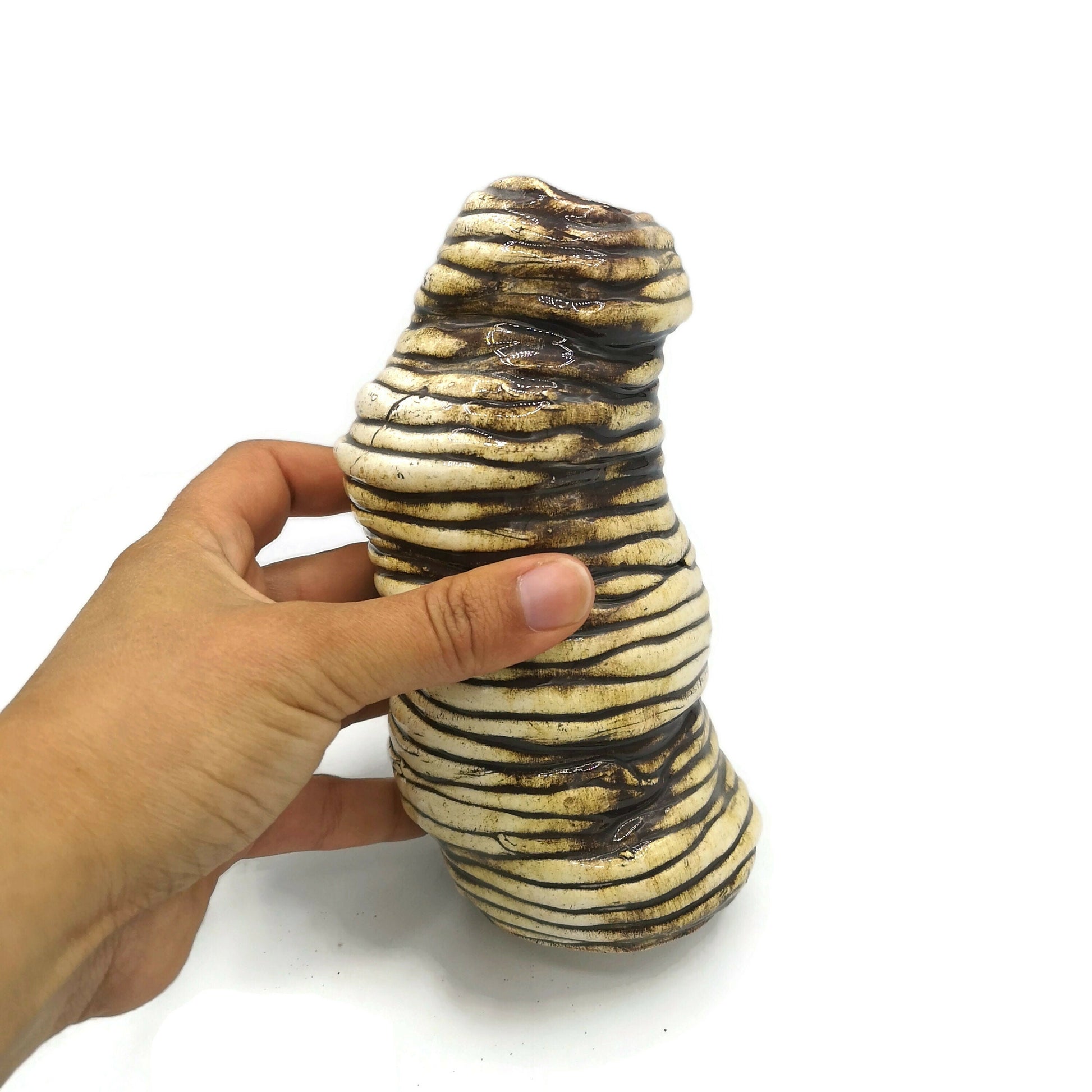 HANDMADE CERAMIC vase, Gifts For Her, Housewarming Gift First Home, abstract sculptural vase for table, office desk accessories for women - Ceramica Ana Rafael