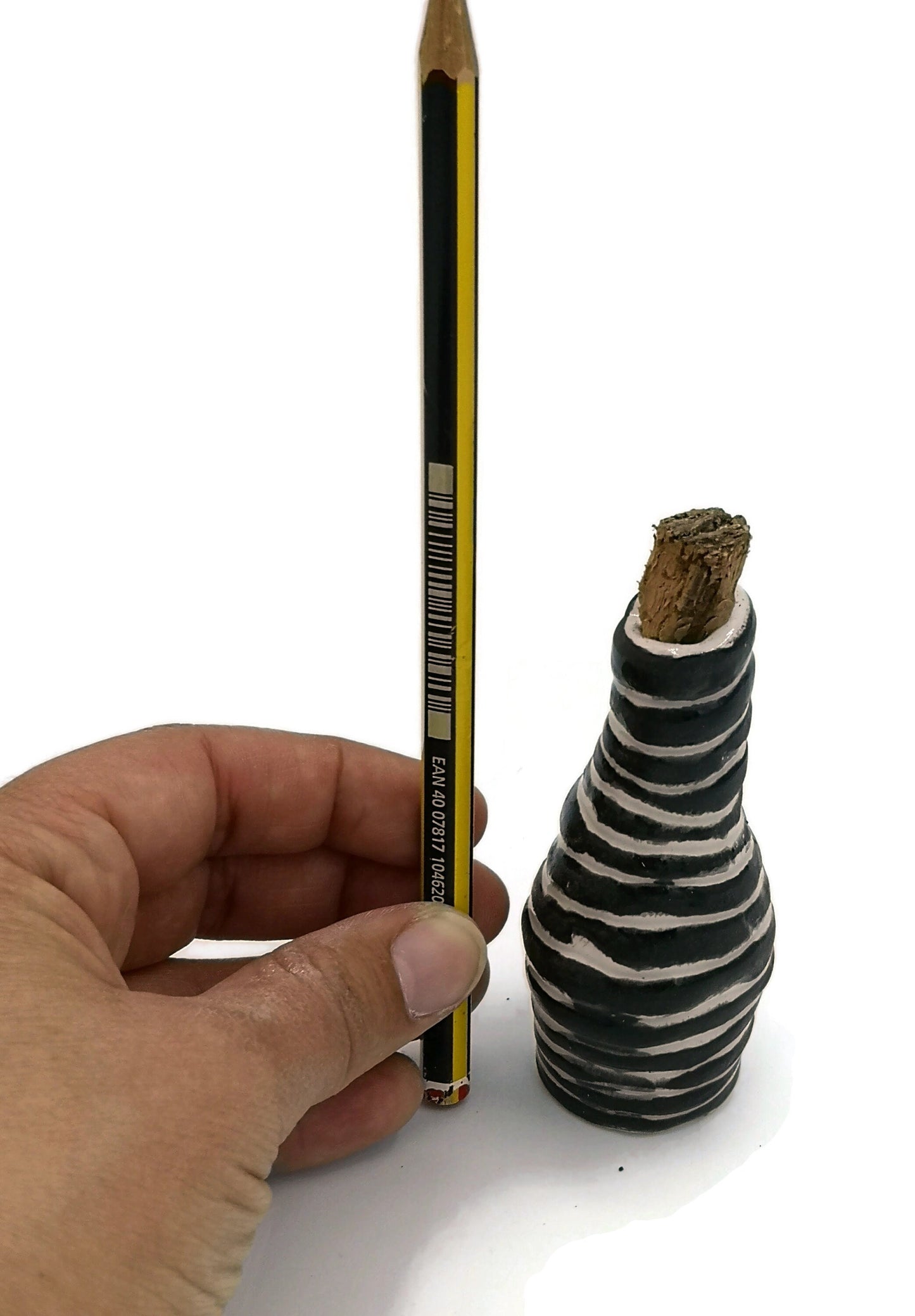 Small Ceramic Bottle With Cork Stopper, Cute Wedding Favors, Decorative Handmade Vase Mini, Unique Host Gift, Tea Party Favors - Ceramica Ana Rafael