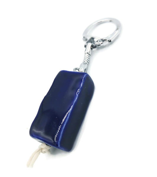 Cool Keychain, Handmade Keyring, Ceramic Customizable Keychain For Men, Daddy Keychain Beaded Accessories - Ceramica Ana Rafael