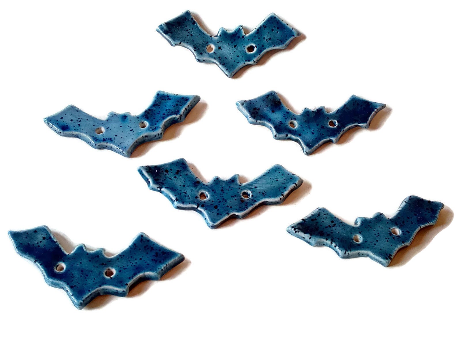 NOVELTY BUTTONS, HALLOWEEN Buttons, Set Of 3 Large Bat Sewing Buttons, Handmade Ceramics Gifts For Her, Handmade Pottery - Ceramica Ana Rafael