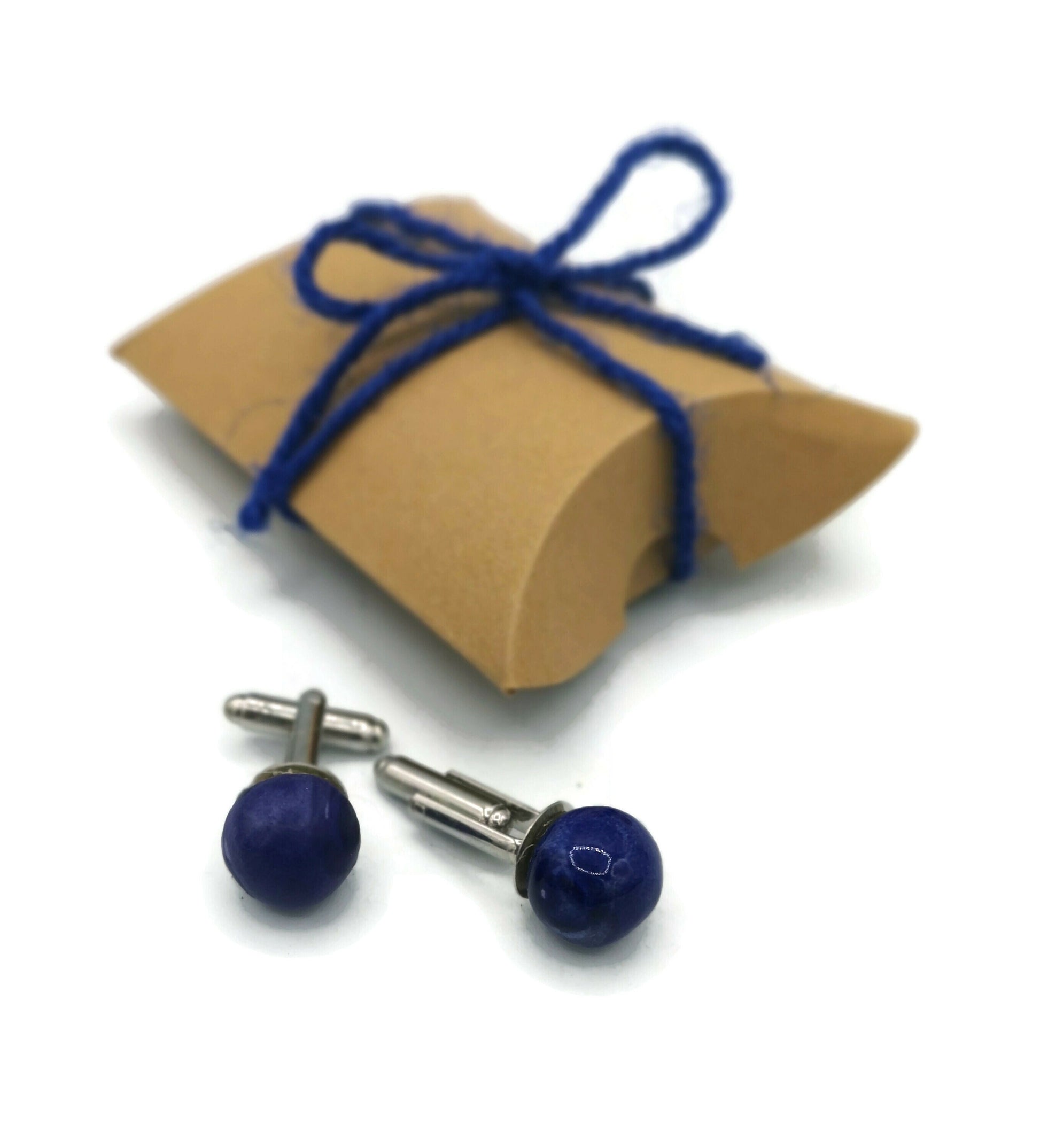 Handmade Ceramic Cufflinks, Jewelry Best Gifts For Him, Boyfriend Birhday, 9 th Anniversary Gift For Husband, Groomsmen Cufflinks For Men - Ceramica Ana Rafael