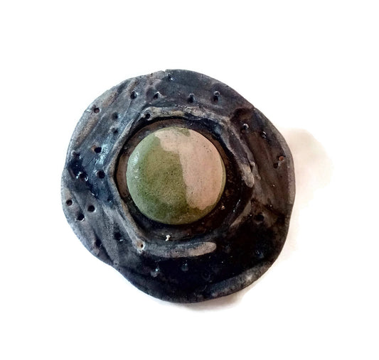 CAMEO BROOCH, ELEGANT Brooch, Small Ceramic Brooch With Victorian Look For Clothing, Unique Mothers Day Gift Brooches For Women - Ceramica Ana Rafael