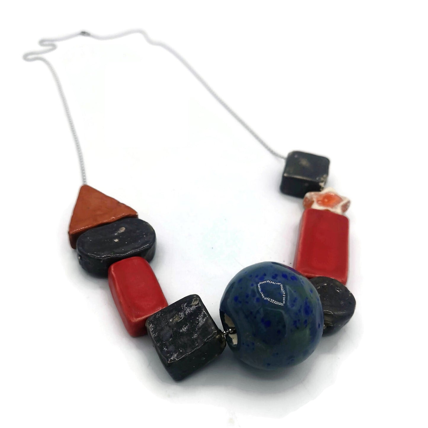 Everyday Necklace, Beaded Necklace, Mothers Day Gift From Daughter, Best Gifts For Her, Colorful Clay Statement Necklace Mom Birthday Gift - Ceramica Ana Rafael