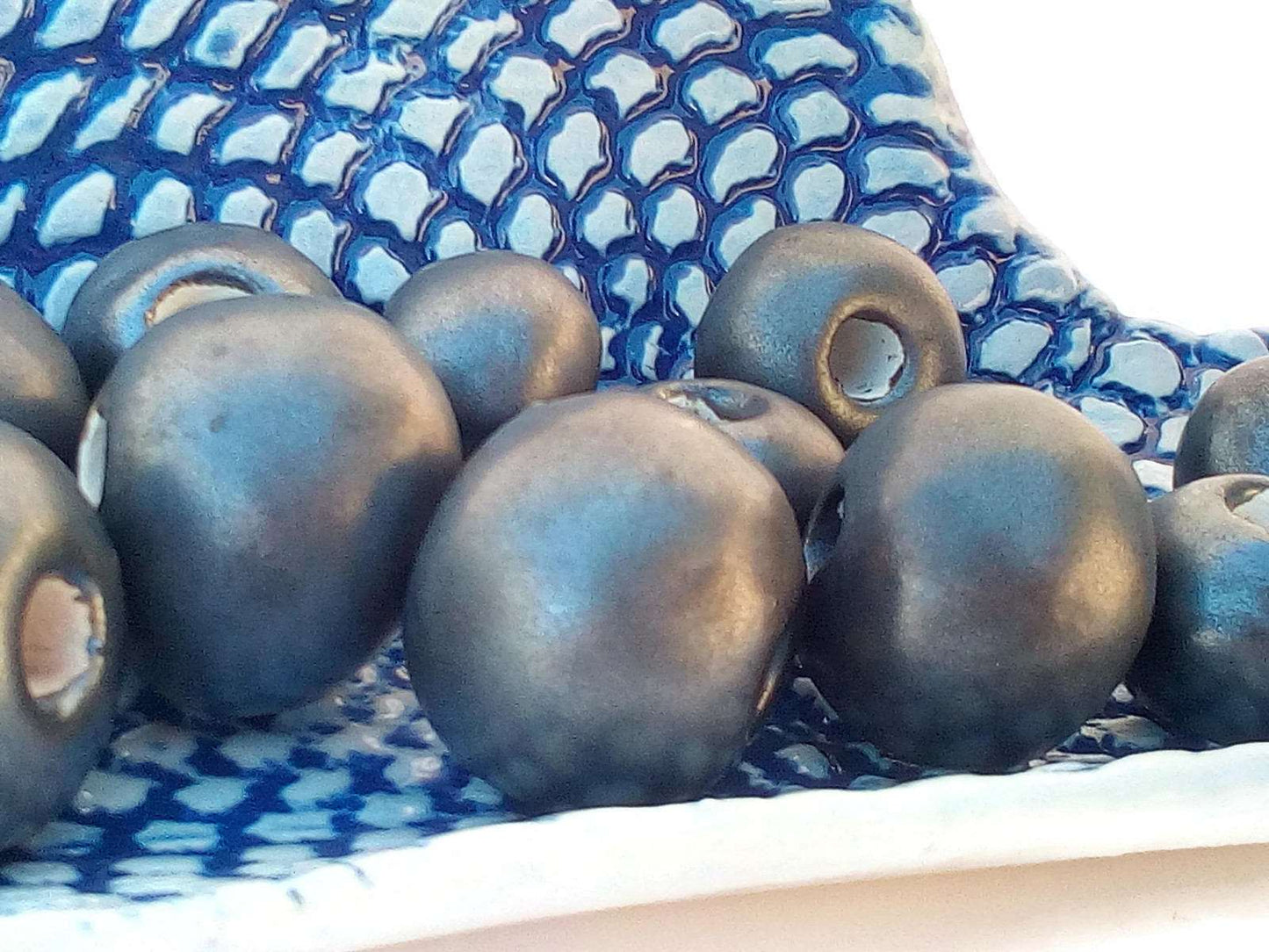 1Pc 30/25/20mm Handmade Ceramic Extra Large Macrame Beads with Large Holes 7mm- Round Clay Beads for Unique Jewelry Making - Bubblegum Style