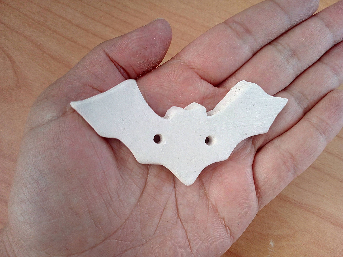 6Pc 75mm Halloween Bat Buttons Extra Large, Unpainted Ceramic Bisque Sewing Buttons Ready To Paint, Trending Now Sewing Notions - Ceramica Ana Rafael