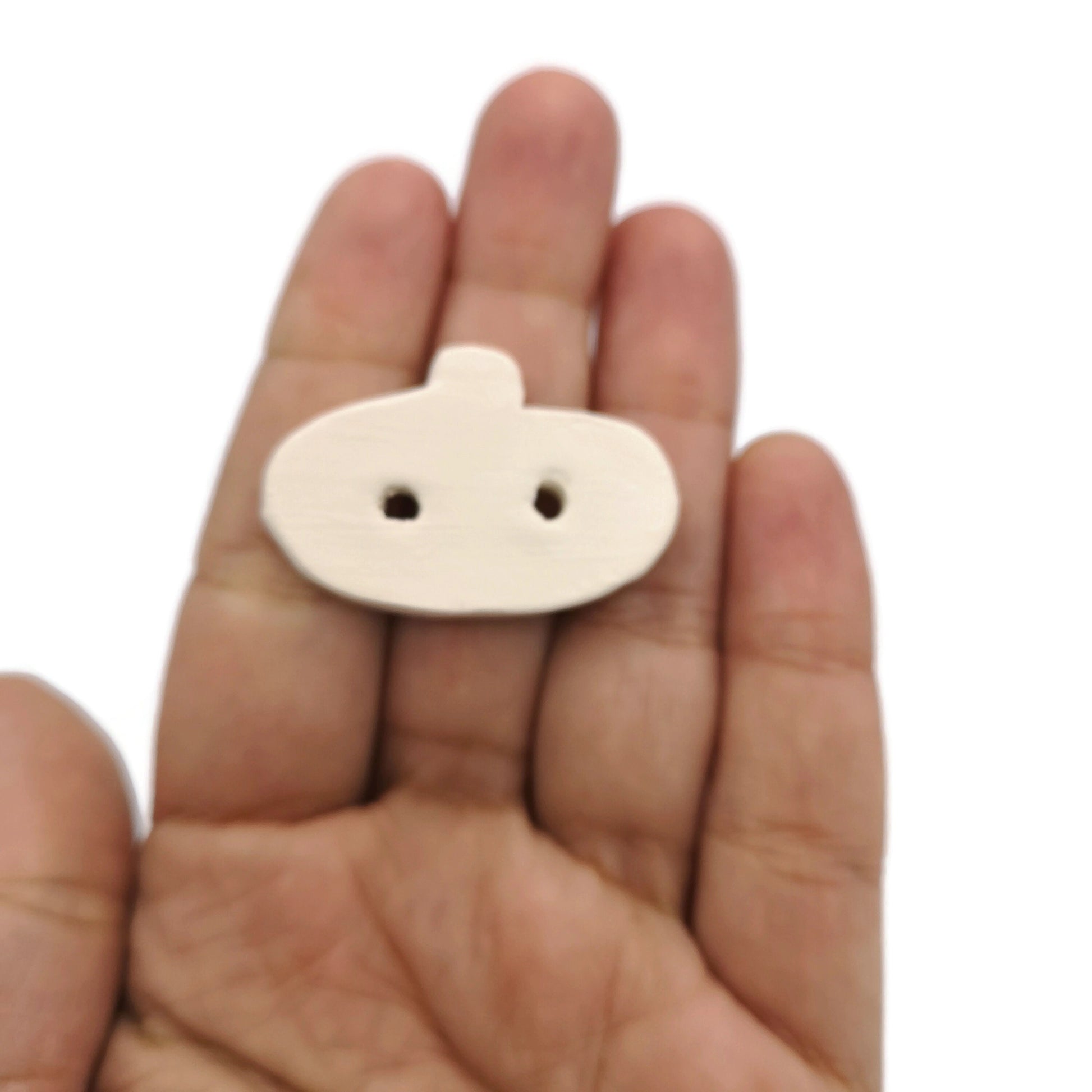 6/10Pc Handmade Ceramic Bisque Pumpkin Sewing Buttons For Crafts, Blank Novelty Halloween Clay Buttons Ready To Paint - Ceramica Ana Rafael